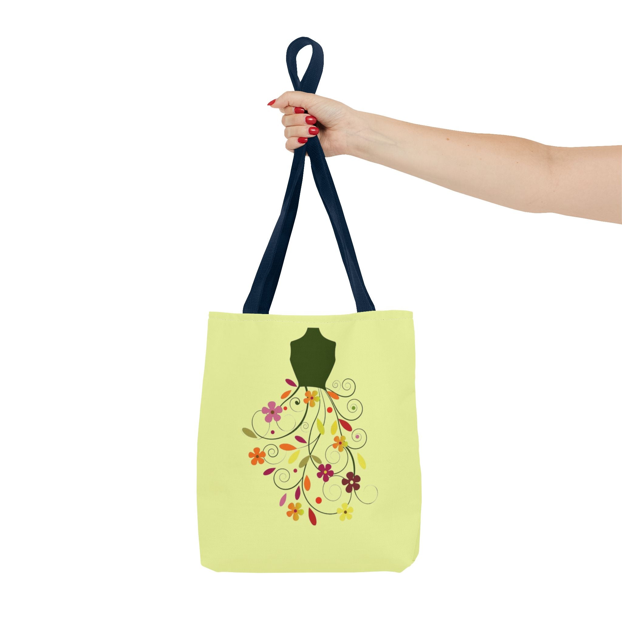 Floral Dressform Tote Bag – Spring Floral Pattern AOP Tote - Creations by Chris and Carlos