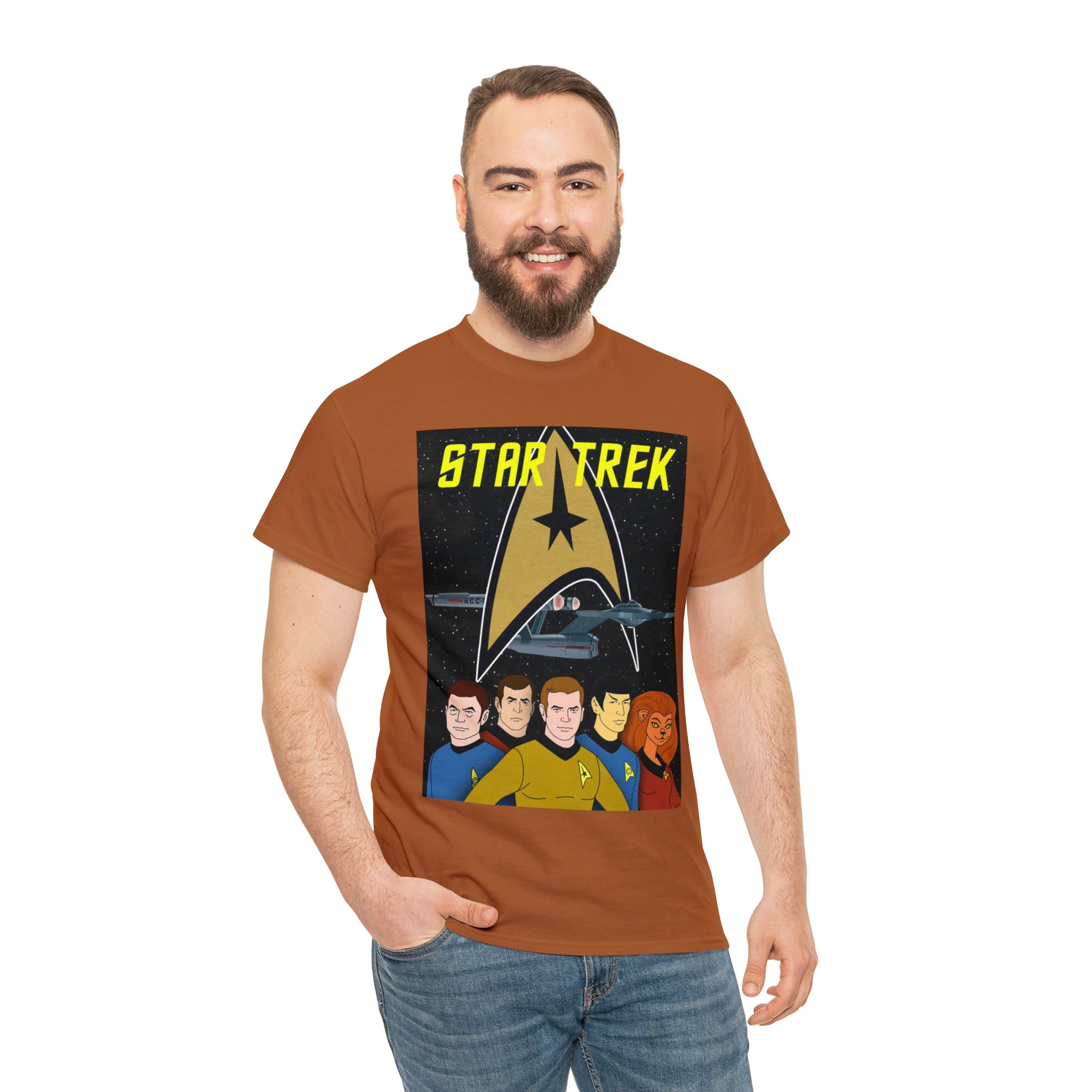 Star Trek Cartoon- Unisex Heavy Cotton T-Shirt - Creations by Chris and Carlos