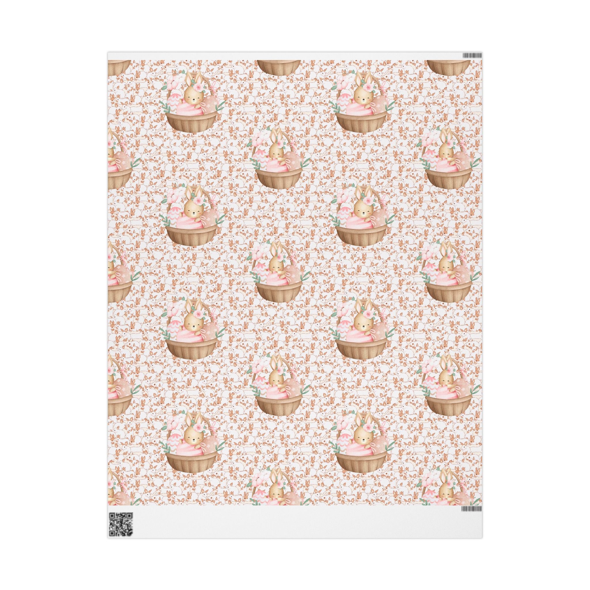 Easter Floral Bunny Wrapping Paper Roll — Cute Pastel Easter Gift Wrap - Creations by Chris and Carlos
