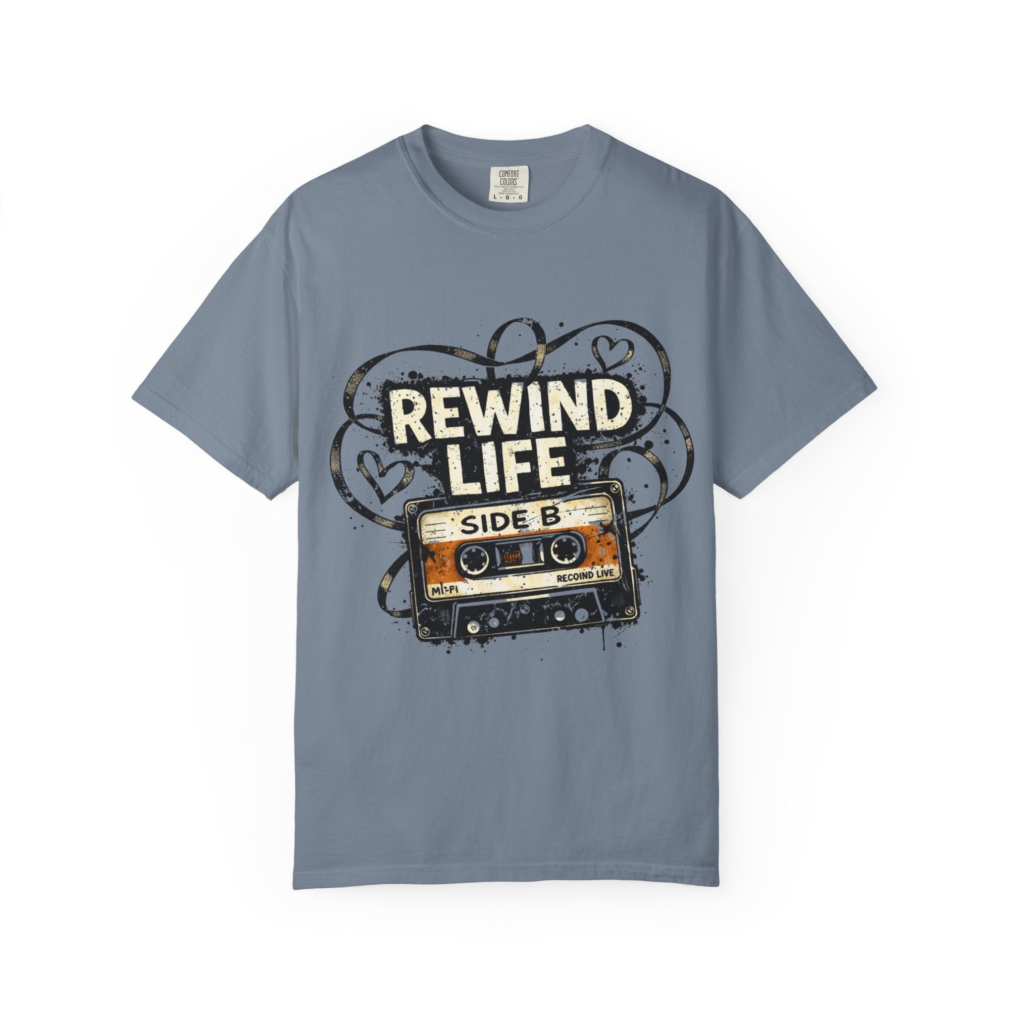 Rewind Life Cassette T-Shirt - Creations by Chris and Carlos
