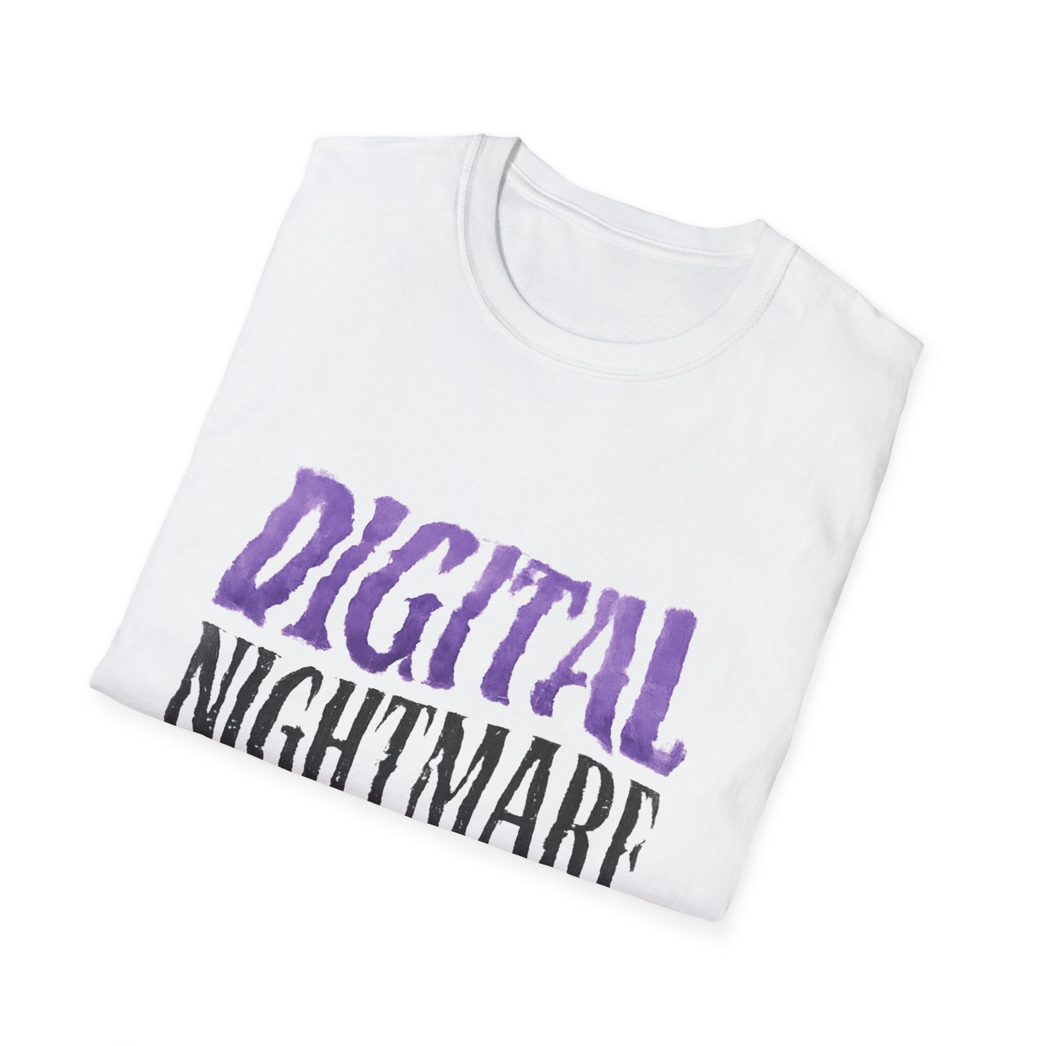 Digital Nightmare T-Shirt — Gothic Purple Graphic Tee - Creations by Chris and Carlos