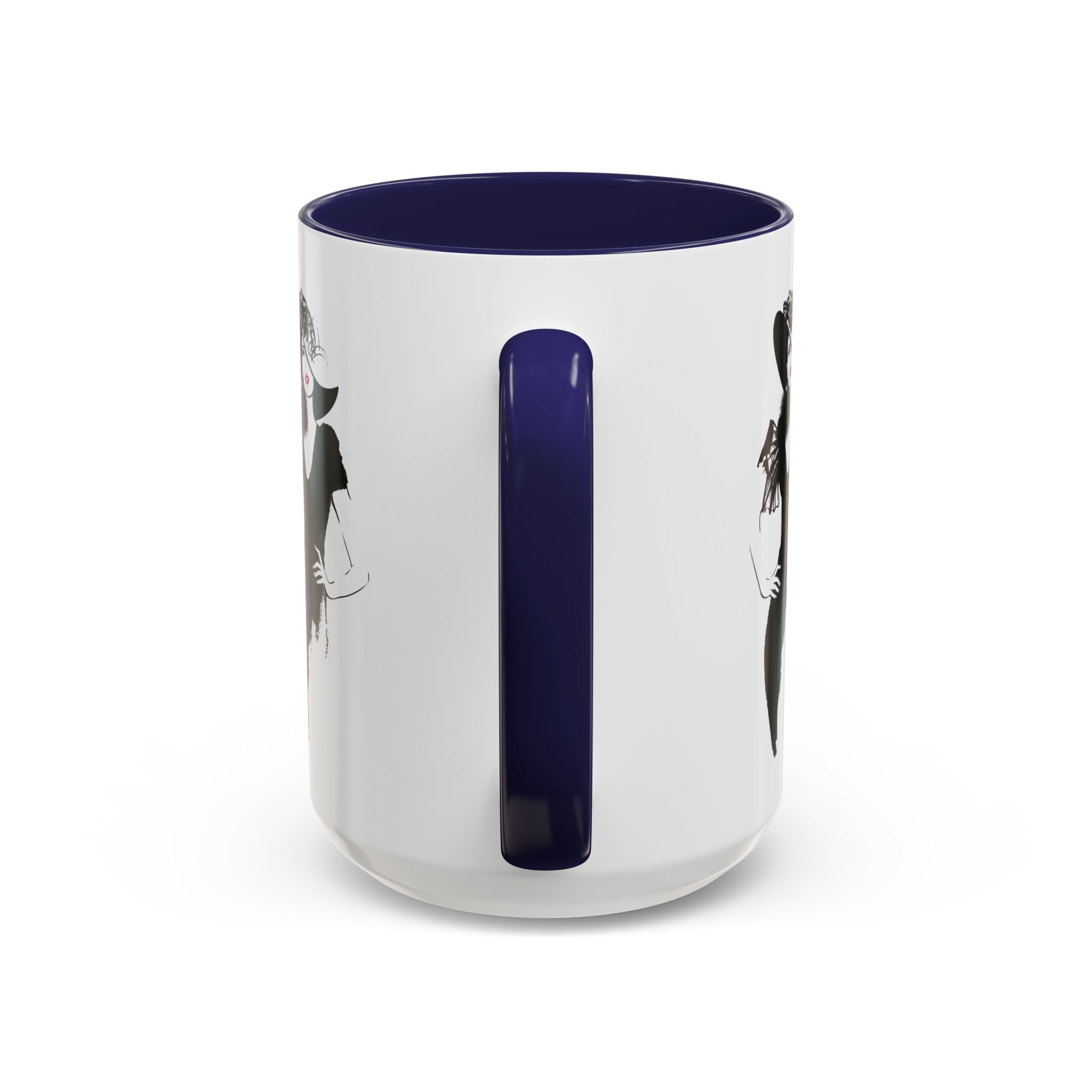 Elegant Lady Fashion Coffee Mug – Vintage Chic Black & White Accent - Creations by Chris and Carlos
