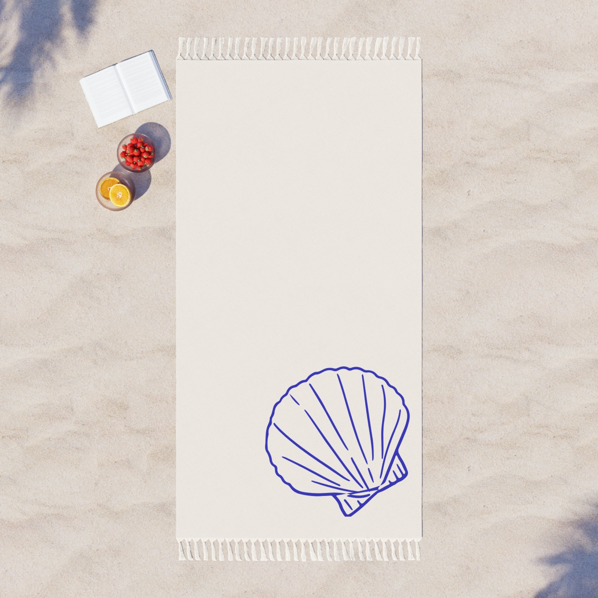 Boho Shell Strand Beach Towel - Creations by Chris and Carlos