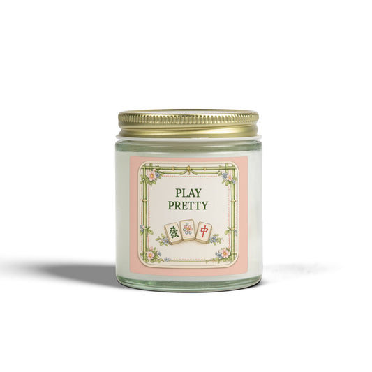 Coconut Apricot Scented Candle — 'Play Pretty' Jar (4oz & 9oz) - Creations by Chris and Carlos