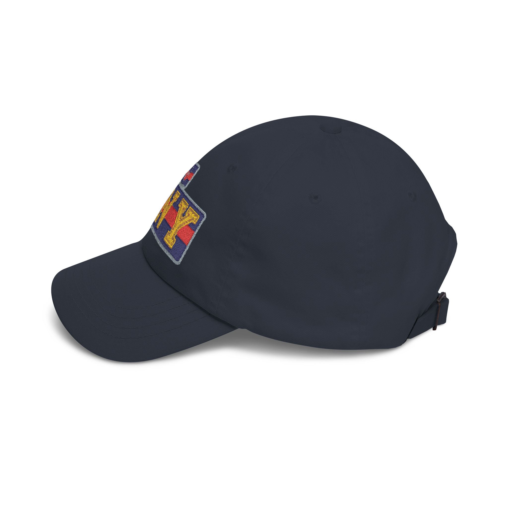 BNY Embroidered Dad Cap — Vintage Varsity Patch Baseball Hat - Creations by Chris and Carlos