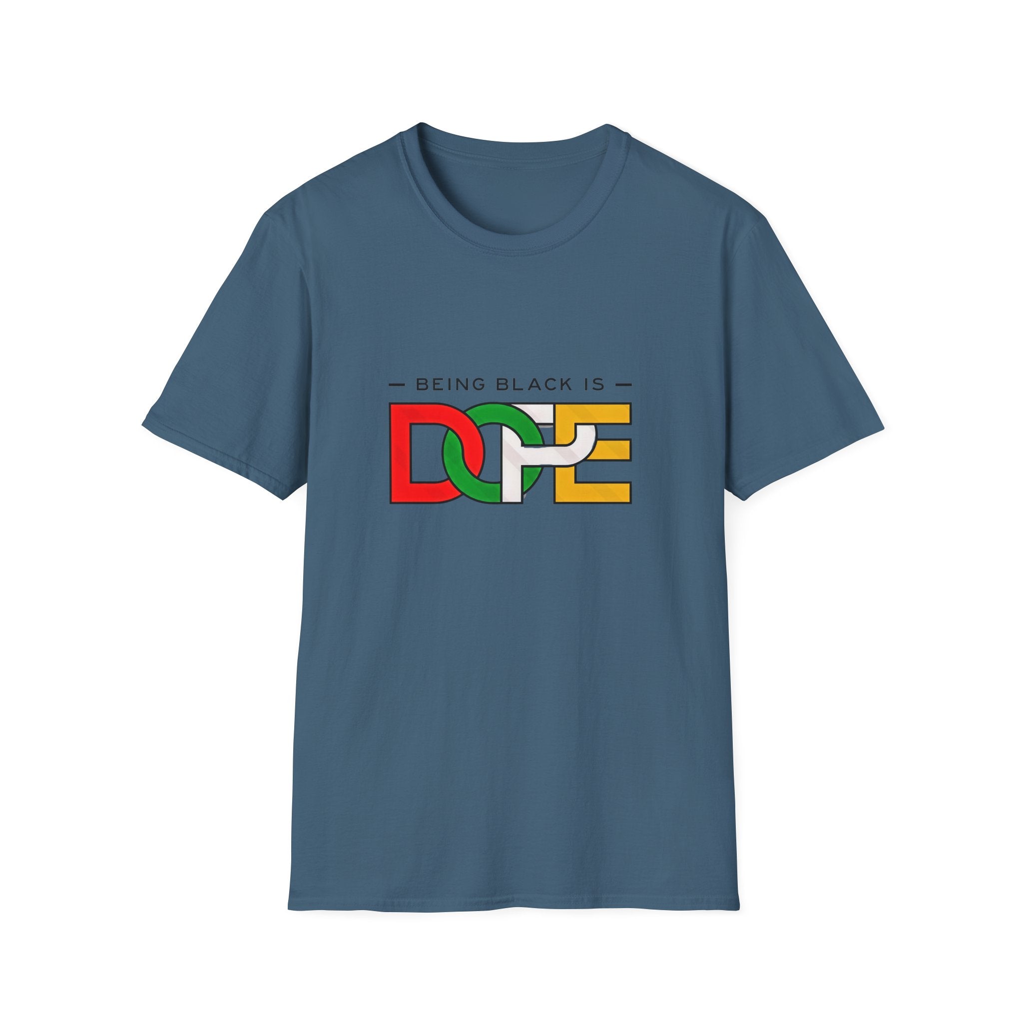 "Being Black is Dope" Graphic T-Shirt – Pan-African Colors Tee - Creations by Chris and Carlos