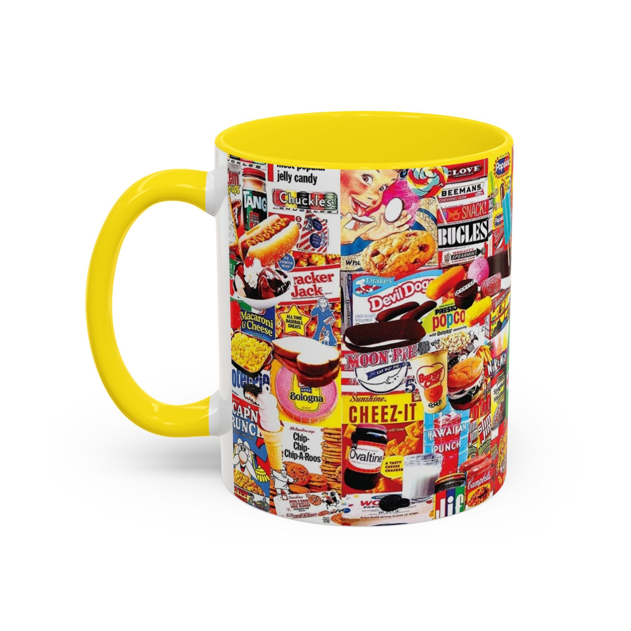Vintage Snack Packaging Collage Coffee Mug (11/15oz) - Creations by Chris and Carlos