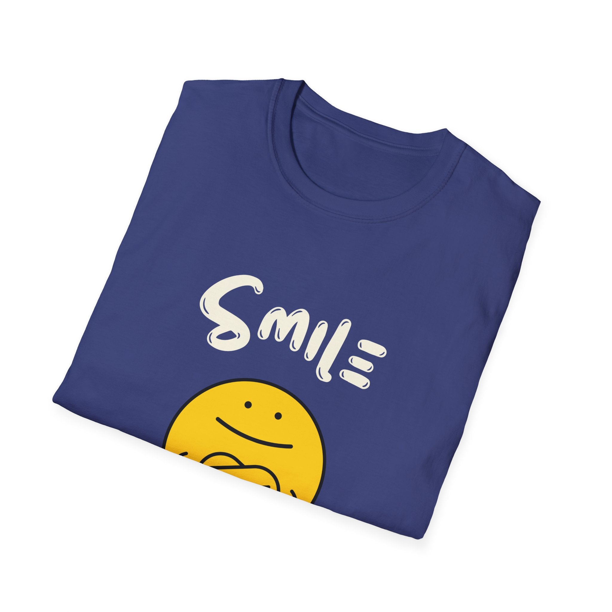 Smile Angry Emoji T-Shirt — Funny Yellow Emoticon Graphic Tee - Creations by Chris and Carlos