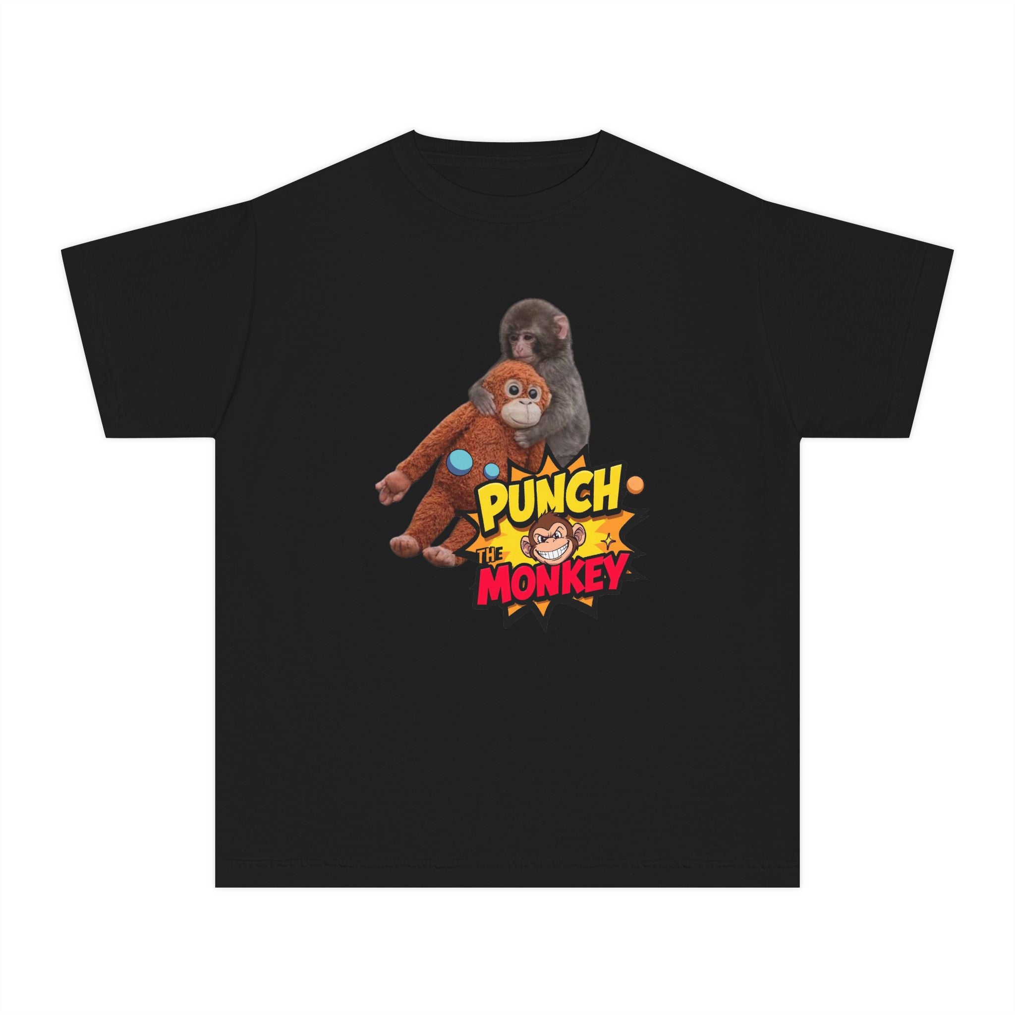 Punch Monkey Youth T‑Shirt — Cute Cartoon Monkey Graphic Tee for Kids - Creations by Chris and Carlos