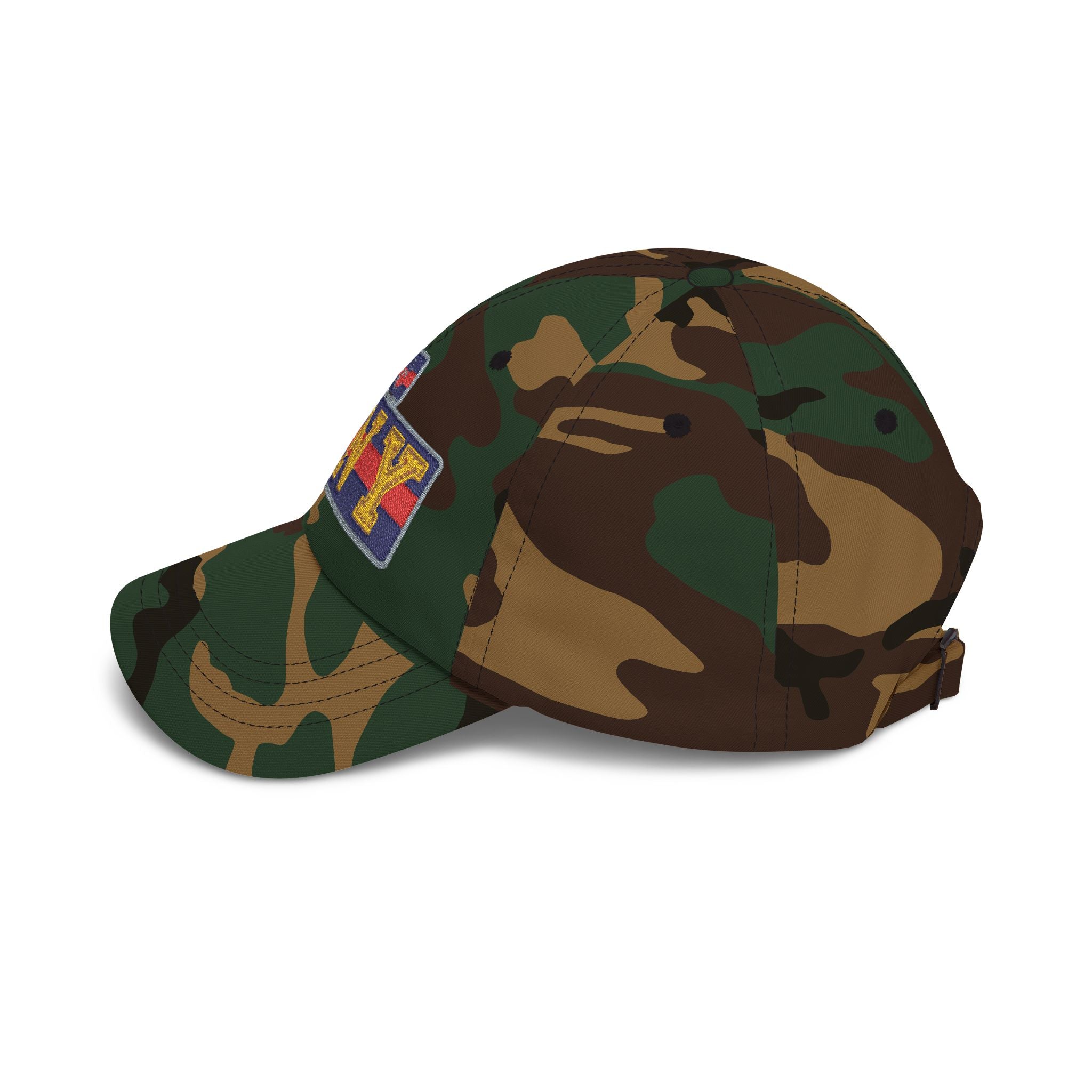 BNY Embroidered Dad Cap — Vintage Varsity Patch Baseball Hat - Creations by Chris and Carlos