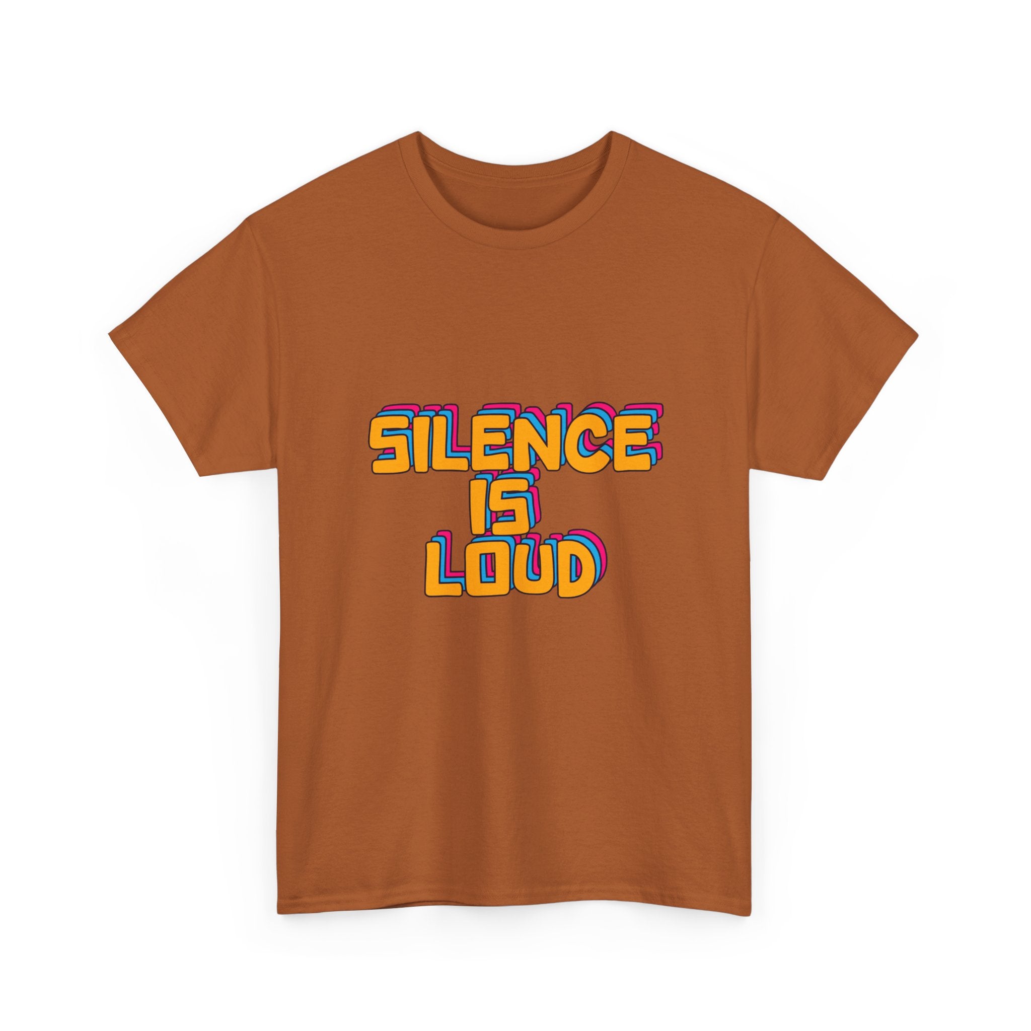 Silence Is Loud Graphic Tee — Retro Bold Statement T-Shirt - Creations by Chris and Carlos