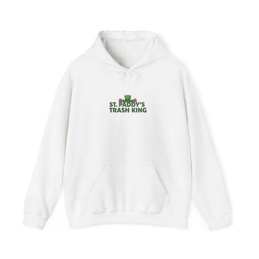 St. Paddy's Trash King Hoodie – Lucky Frog & Shamrock St. Patrick's Day Sweatshirt - Creations by Chris and Carlos