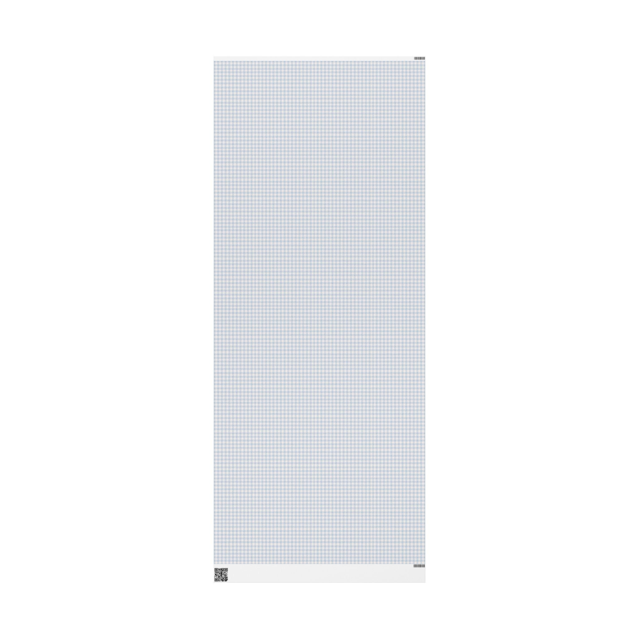 Wrapping Paper Roll — Light Blue Gingham Check Gift Wrap - Creations by Chris and Carlos