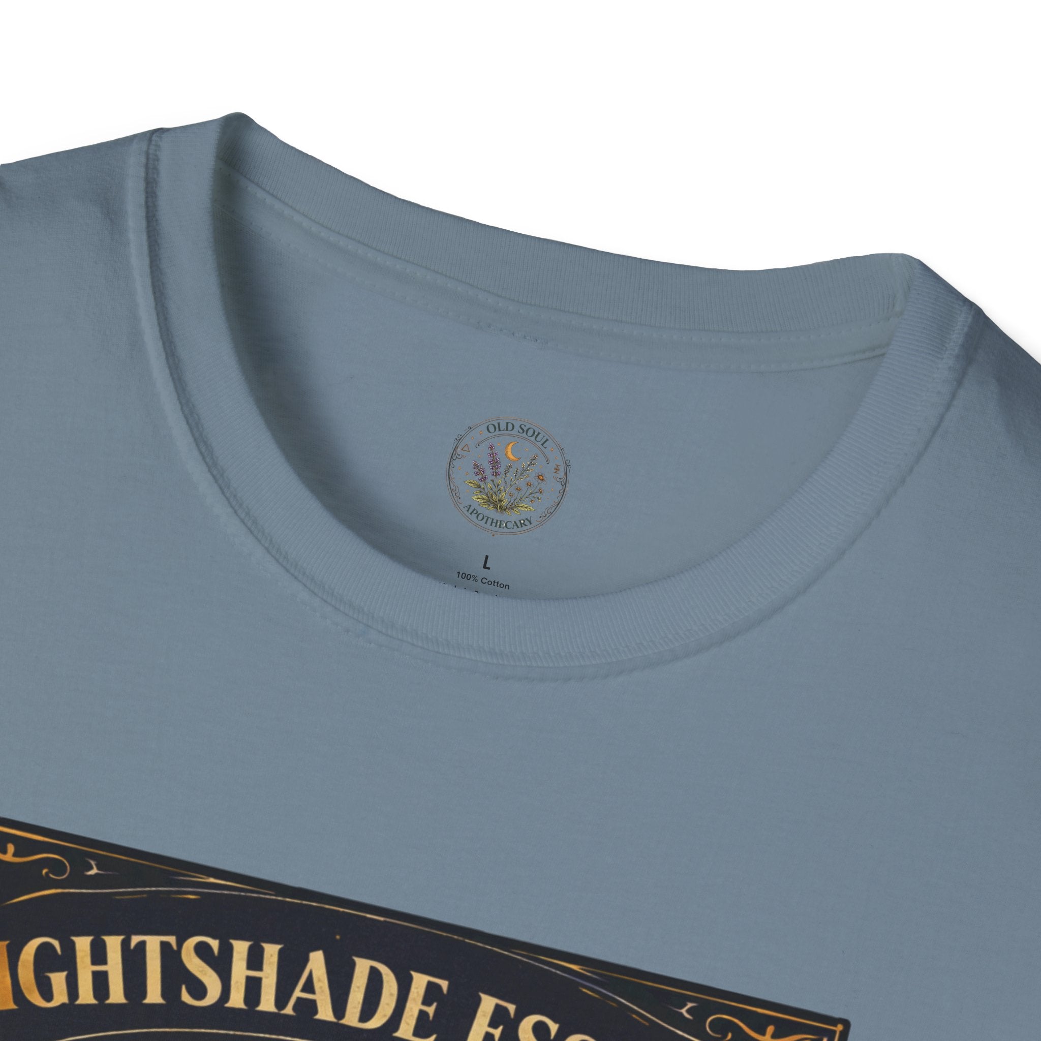Old Soul Apothecary Nightshade Essence T-Shirt — Botanical Moonlight Graphic Tee - Creations by Chris and Carlos