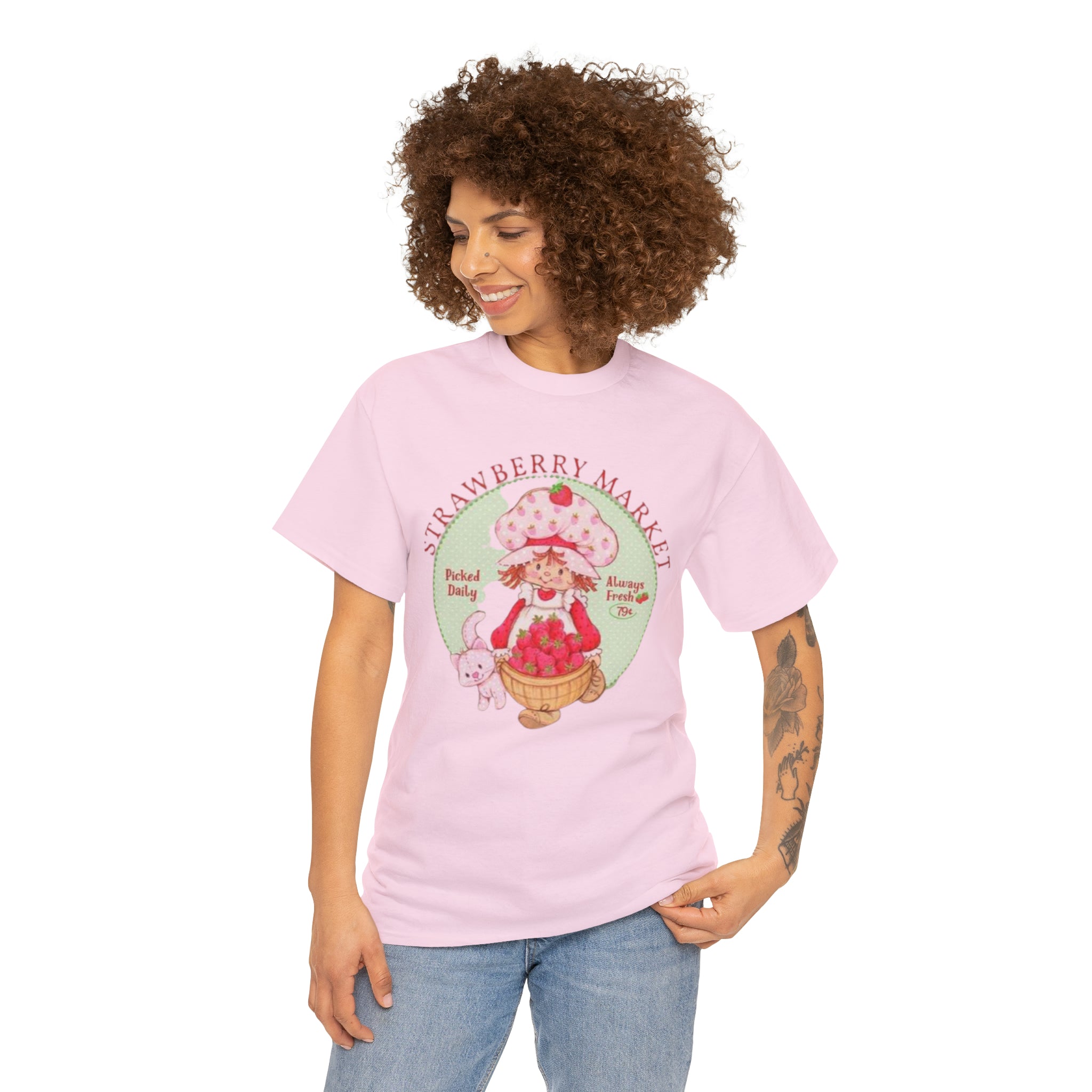 Strawberry Shortcake-  Unisex Heavy Cotton T-Shirt - Creations by Chris and Carlos
