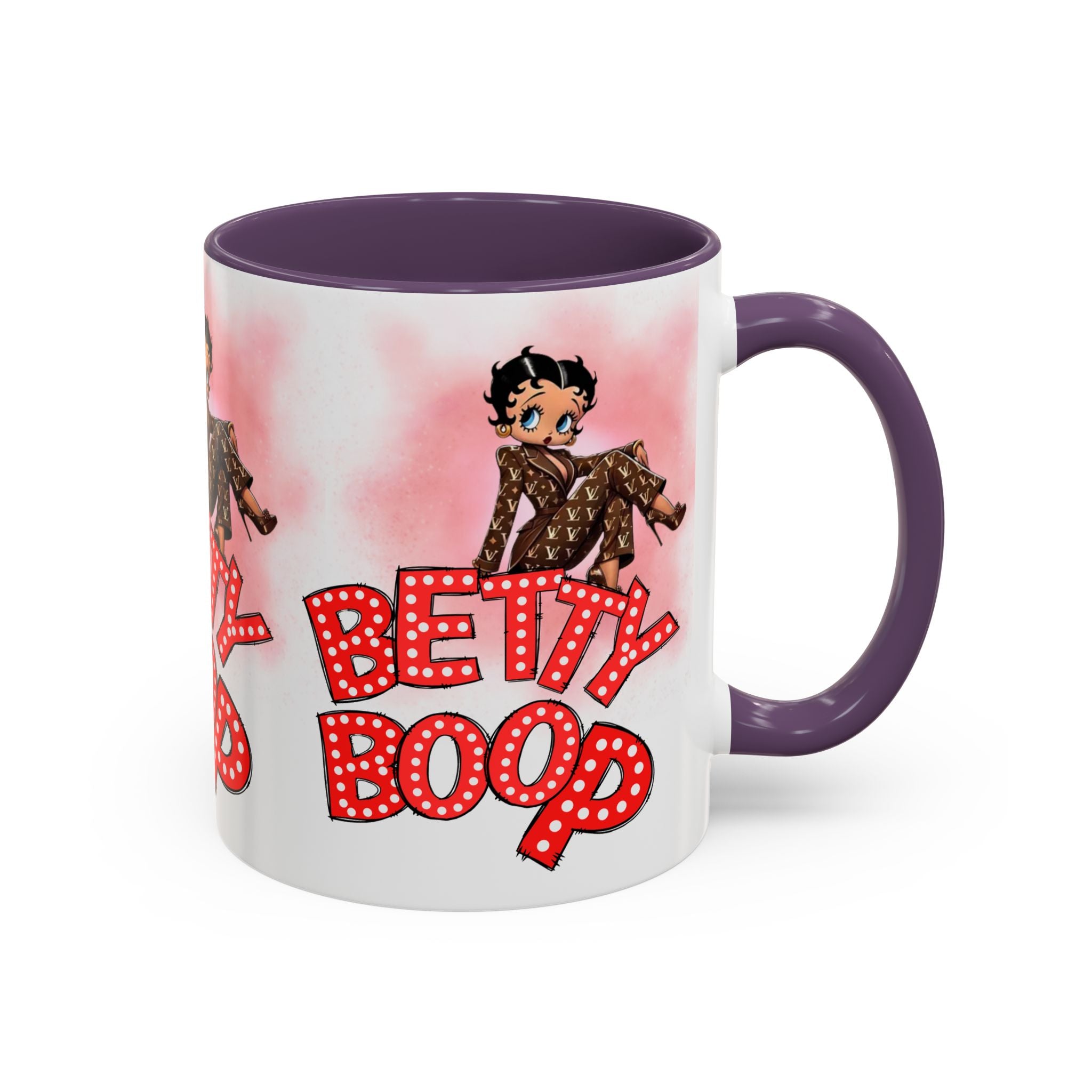 Betty Boop Pink Accent Coffee Mug — Retro Vintage Cartoon Tea Cup (11/15 oz) - Creations by Chris and Carlos