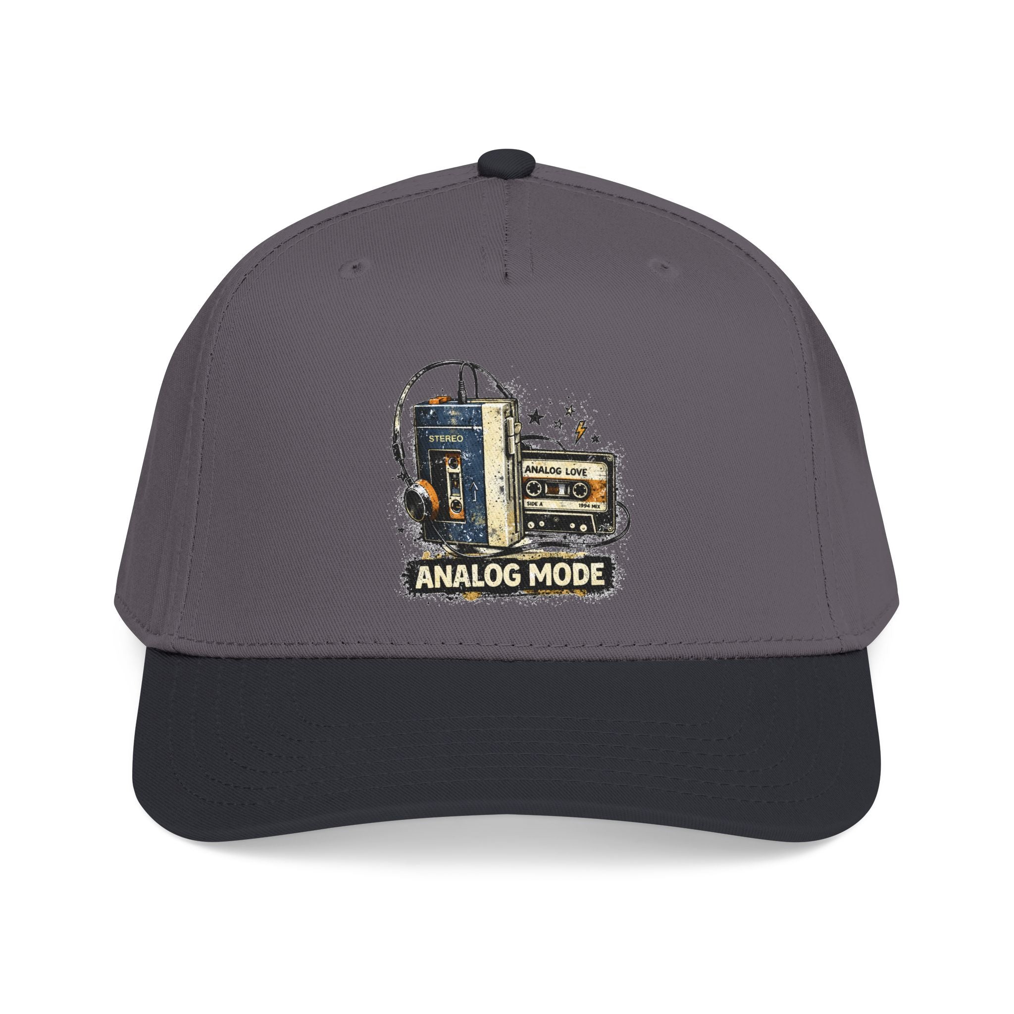Analog Mode Baseball Cap — Vintage Camera & Tape Retro Hat - Creations by Chris and Carlos
