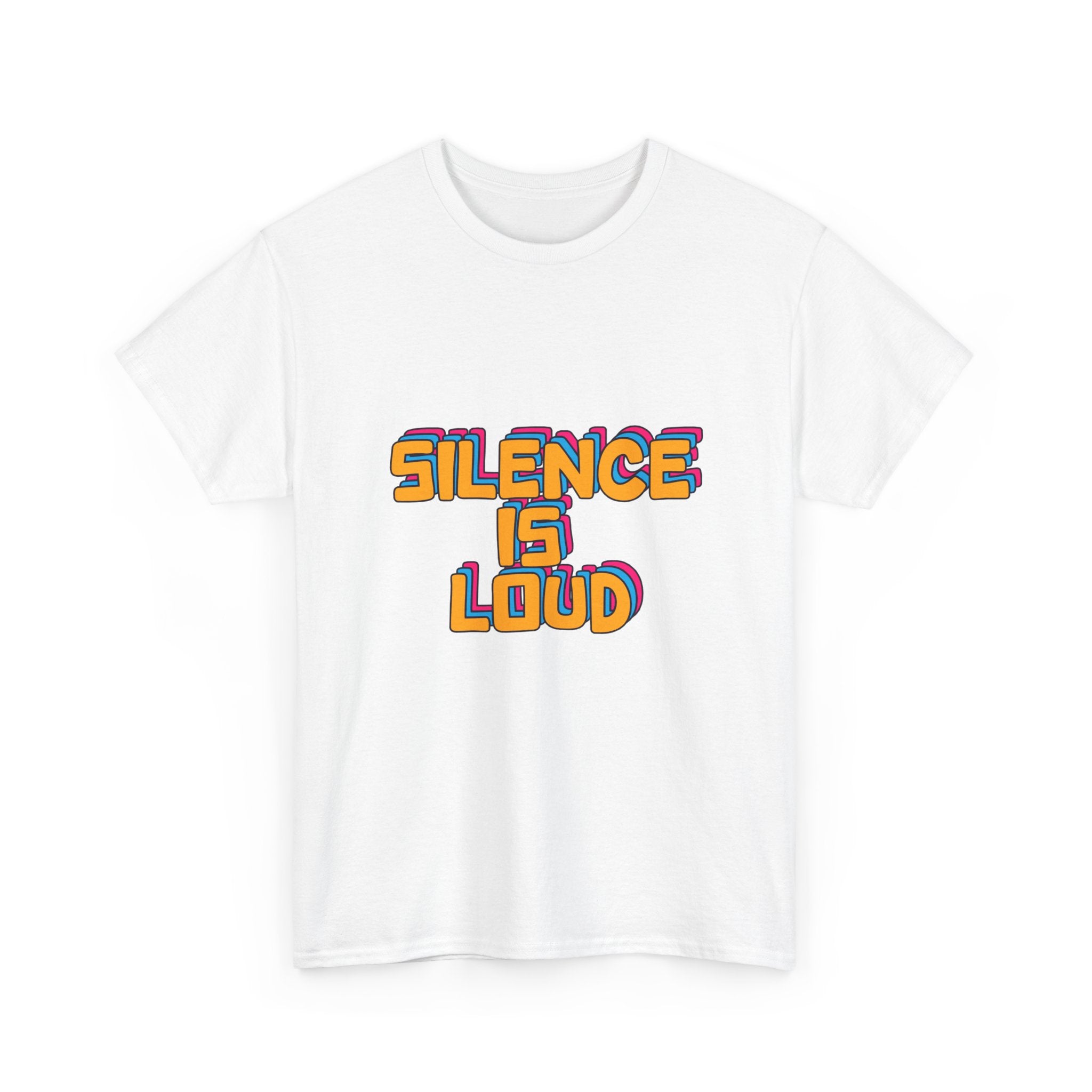 Silence Is Loud Graphic Tee — Retro Bold Statement T-Shirt - Creations by Chris and Carlos