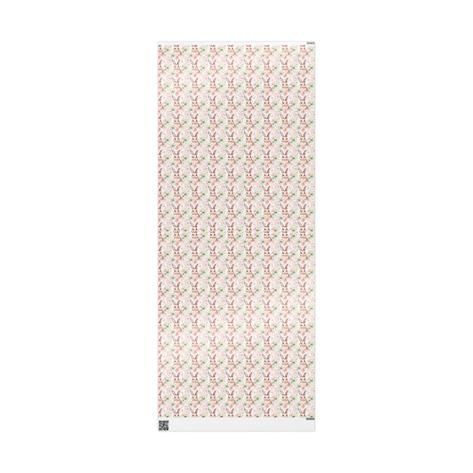 Easter Floral Bunny Wrapping Paper Roll — Cute Pastel Rabbit Gift Wrap for Baby Showers & Easter - Creations by Chris and Carlos