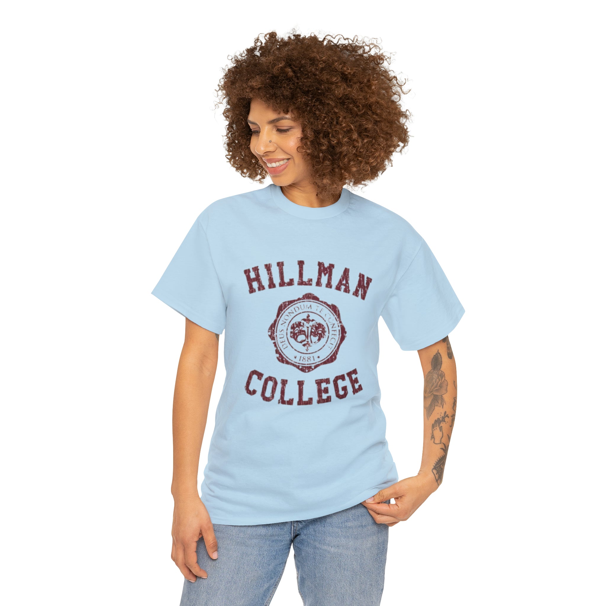 Hillman College- Unisex Heavy Cotton T-Shirt - Creations by Chris and Carlos
