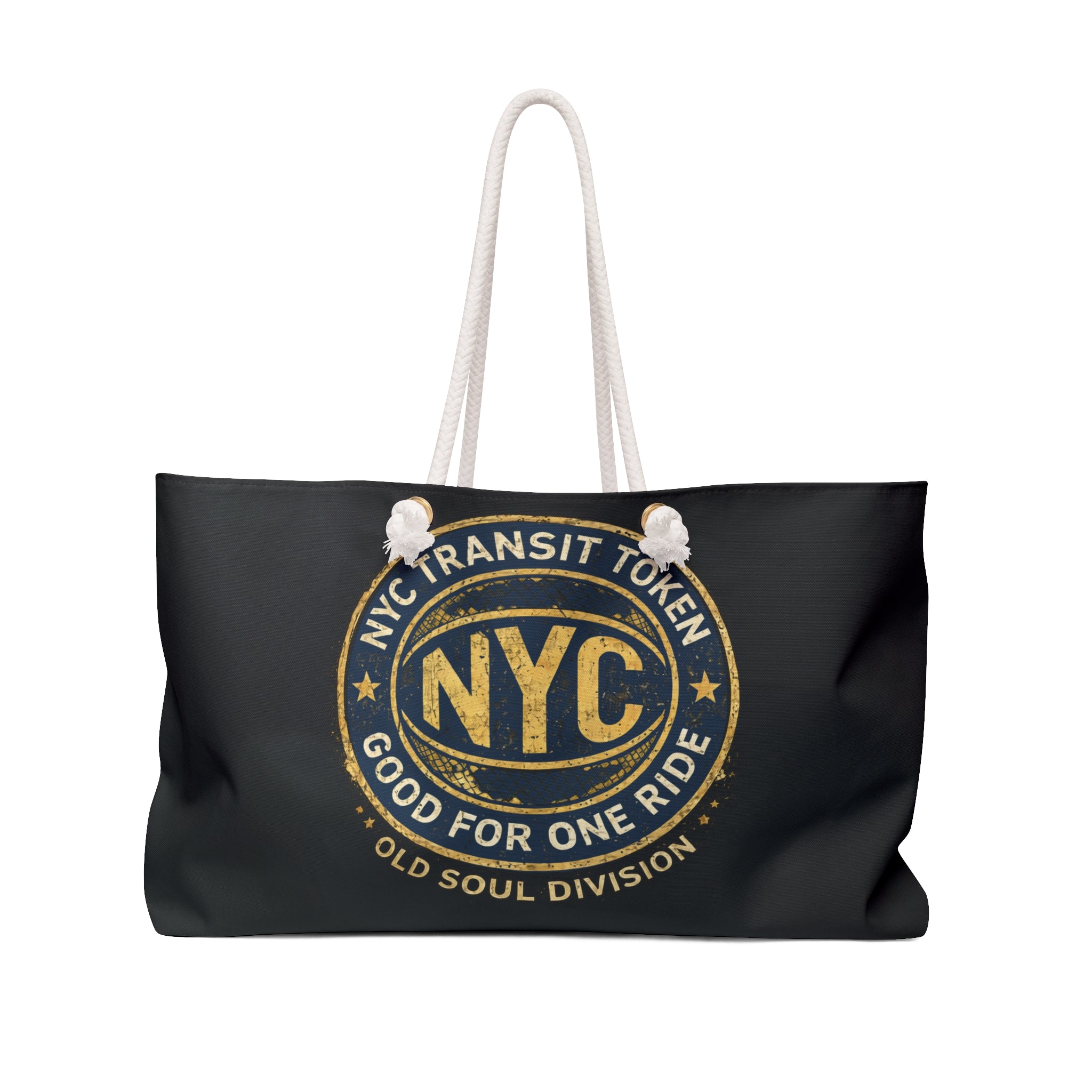 The Foundry Collective NYC Transit Token Weekender Bag — Vintage 'Good For One Ride' Travel Tote - Creations by Chris and Carlos