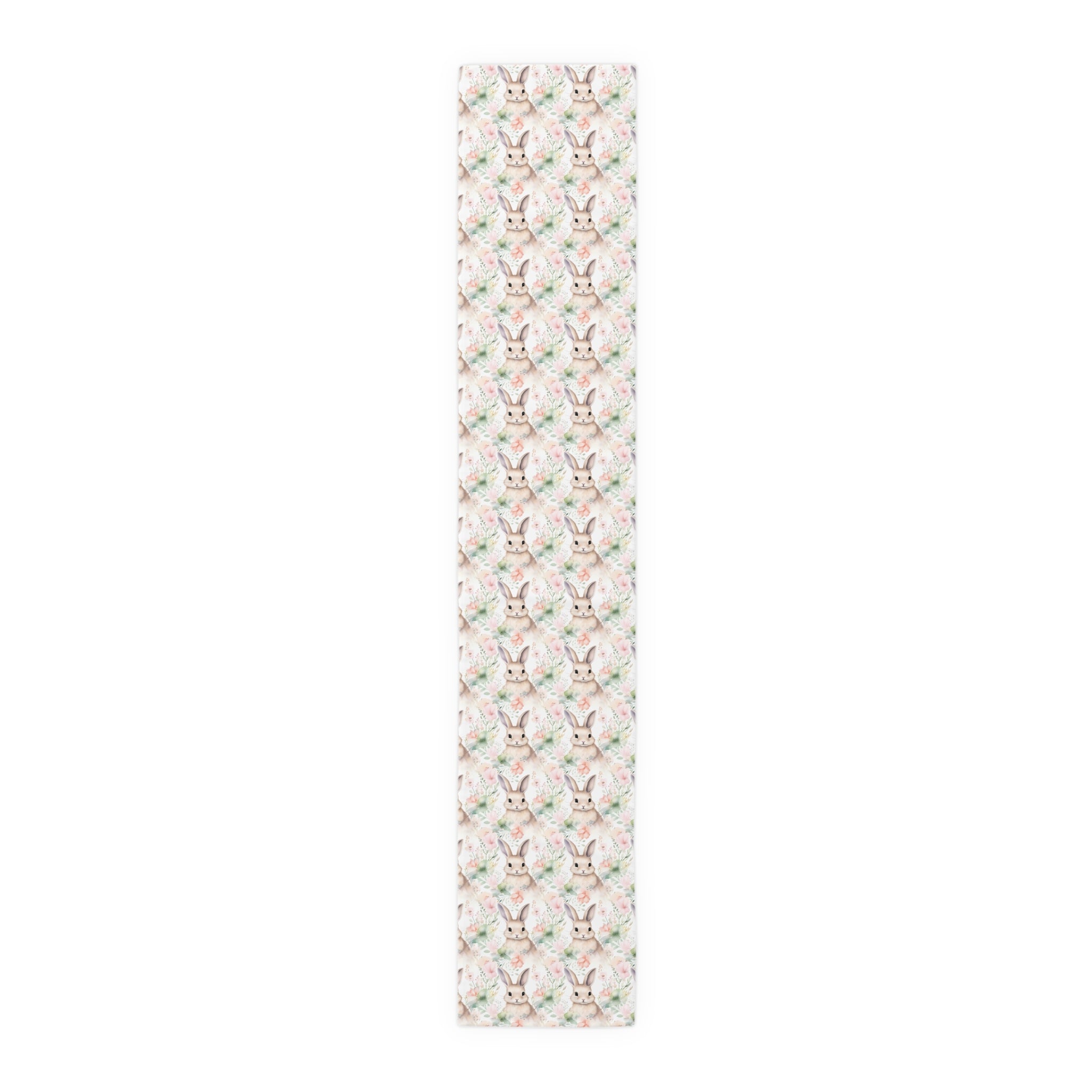 Easter Bunny Floral Table Runner — Spring Cotton-Poly Dining Decor - Creations by Chris and Carlos