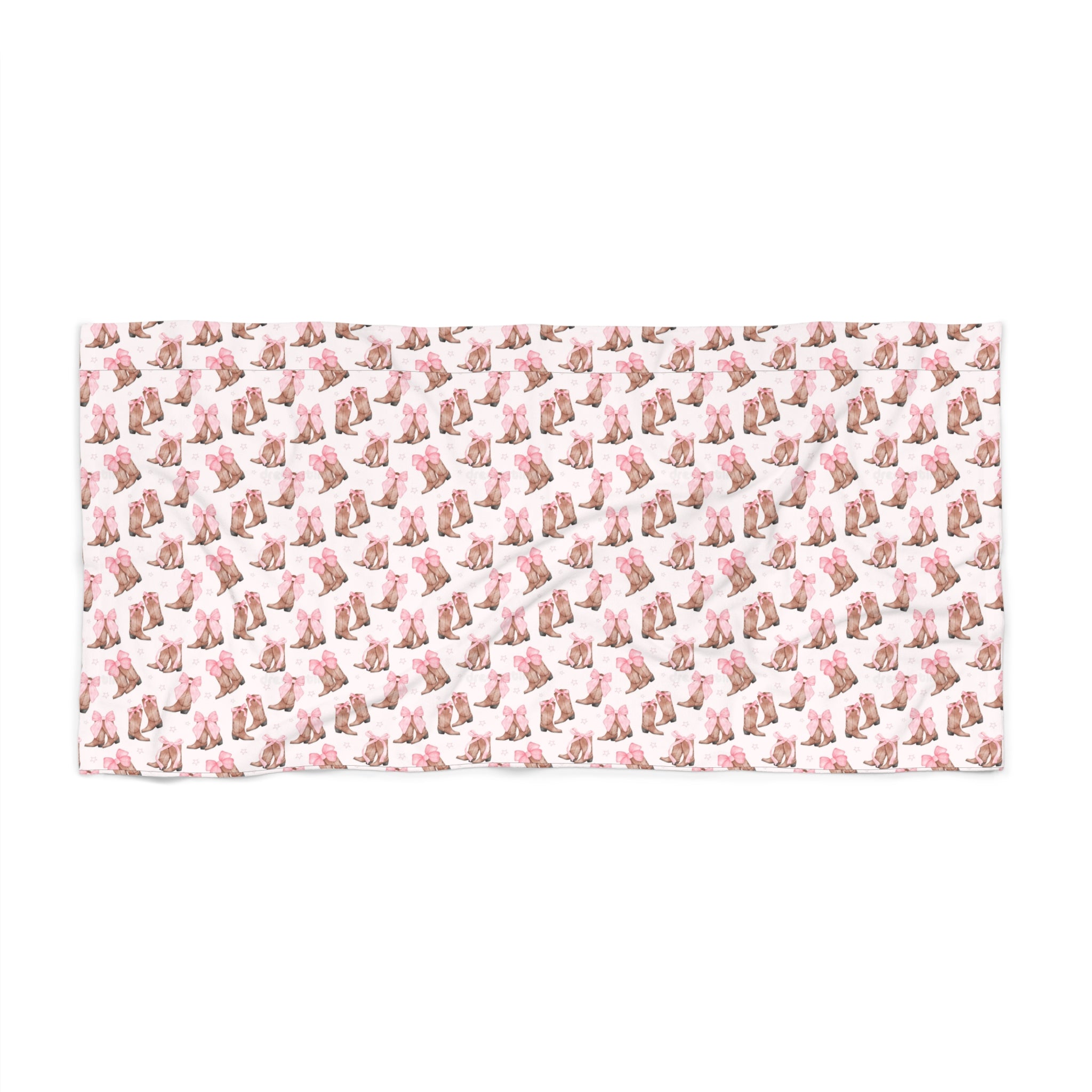 Seashell Pattern Beach Towel – Pink Shell Print Summer Towel - Creations by Chris and Carlos
