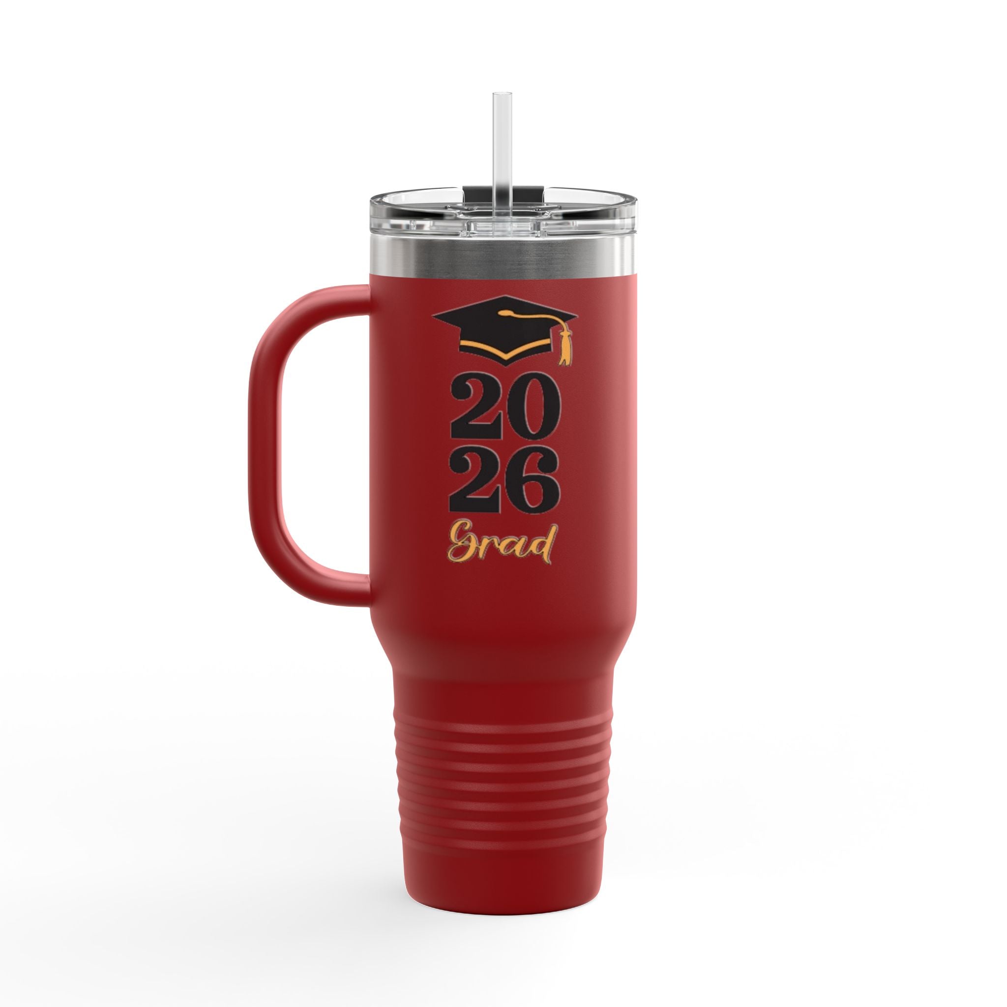 2026 Grad Insulated Travel Mug – 40oz Stainless Tumbler with Lid & Straw - Creations by Chris and Carlos
