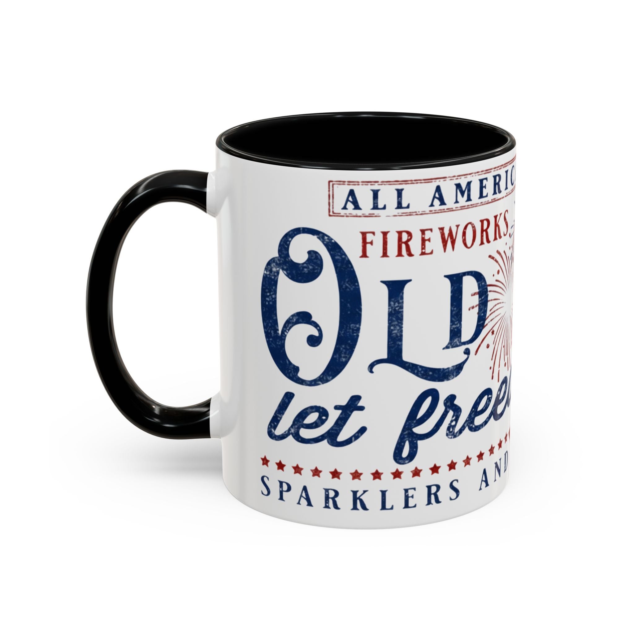 Patriotic 'Land of Glory' Accent Coffee Mug – Vintage 4th of July Americana Design - Creations by Chris and Carlos
