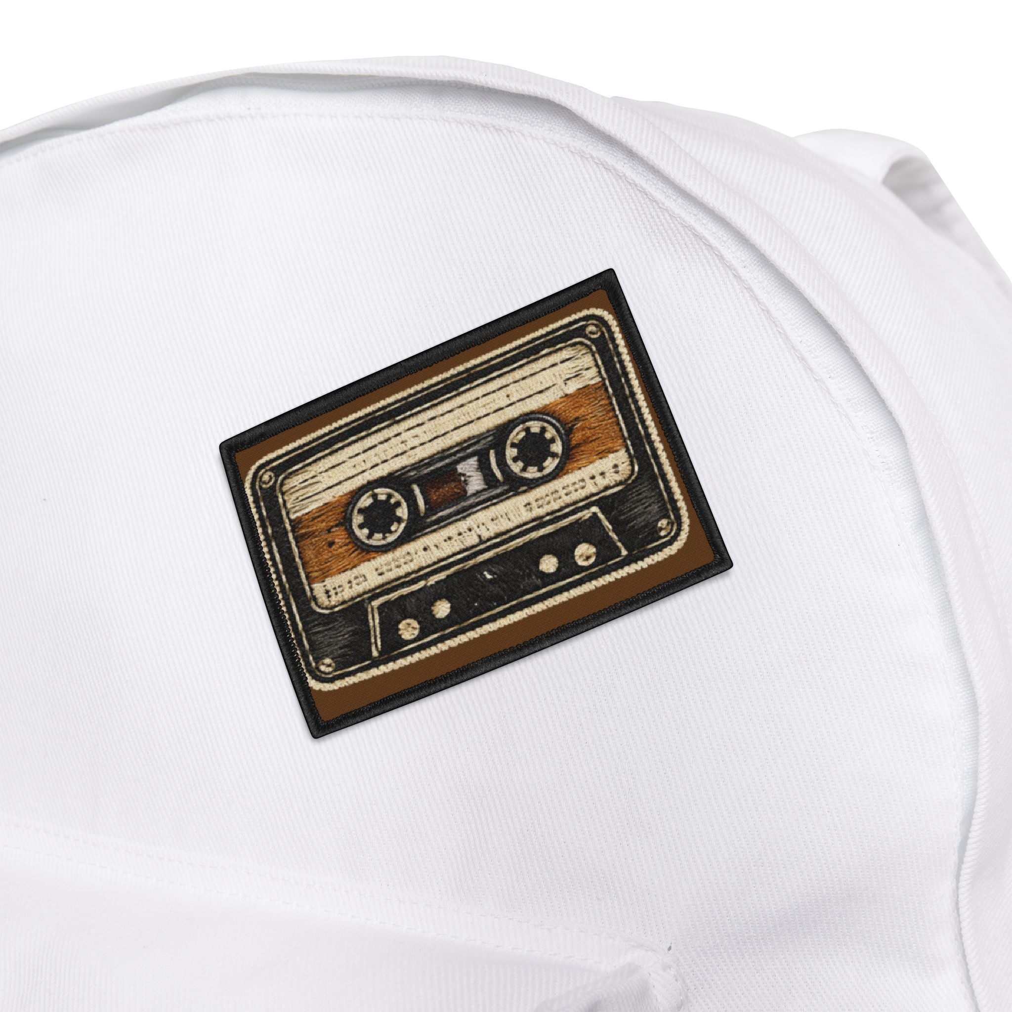 Cassette Tape Iron-On Patch — Retro 80s Music Jacket Patch - Creations by Chris and Carlos