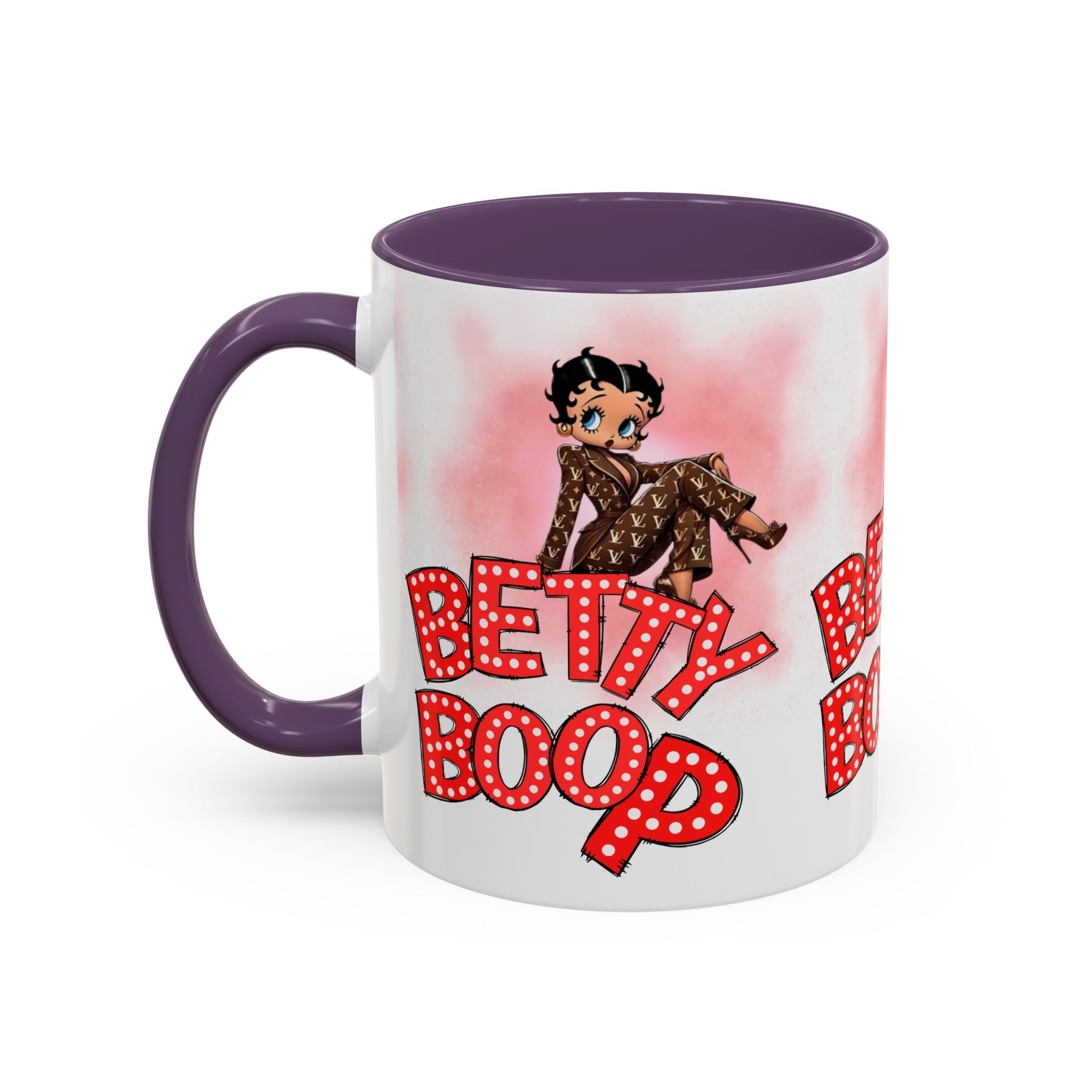 Betty Boop Pink Accent Coffee Mug — Retro Vintage Cartoon Tea Cup (11/15 oz) - Creations by Chris and Carlos