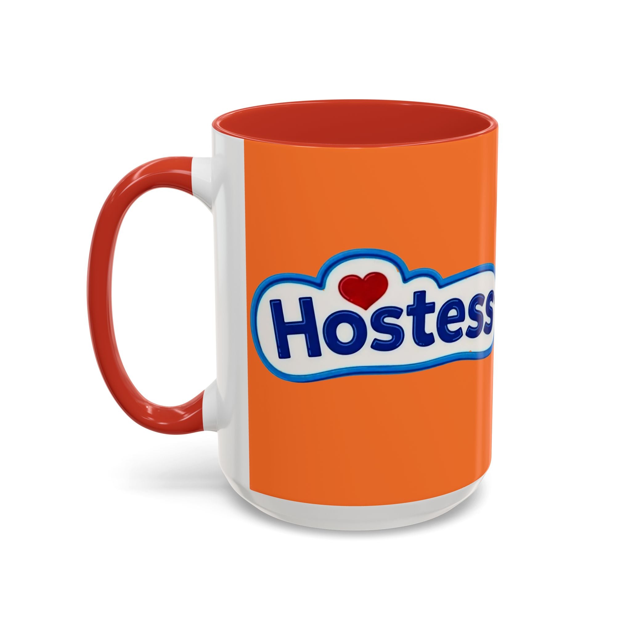 Hostess Logo Accent Coffee Mug — Retro Orange 11/15oz - Creations by Chris and Carlos