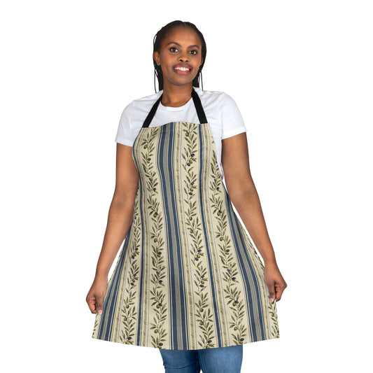 Rustic Olive Branch Stripe Apron - Creations by Chris and Carlos