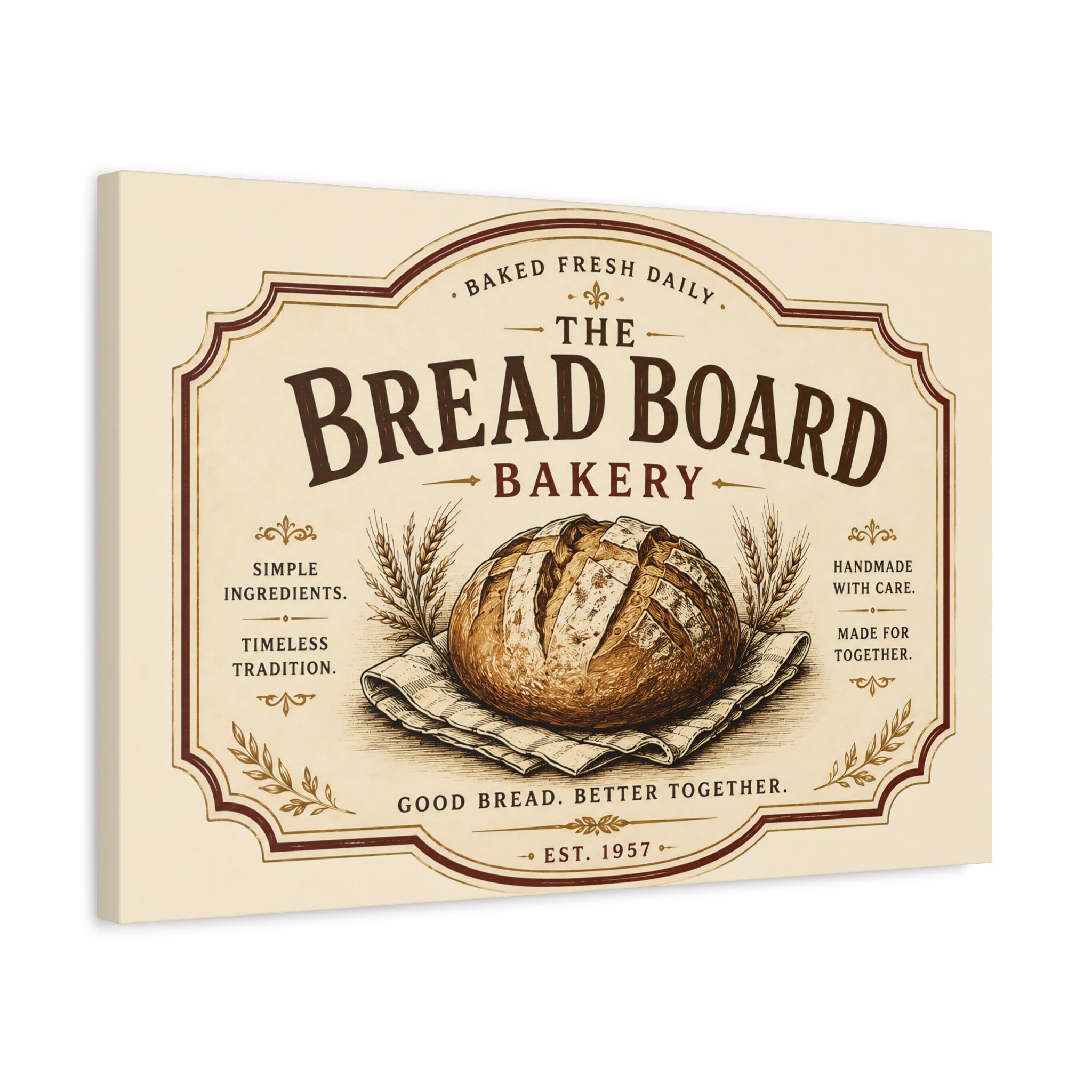 Canvas Wall Art — Vintage 'Butter & Co.' Sweet Cream Butter Label - Creations by Chris and Carlos