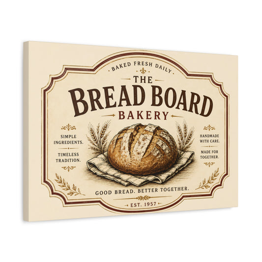 Canvas Wall Art — Vintage 'Butter & Co.' Sweet Cream Butter Label - Creations by Chris and Carlos
