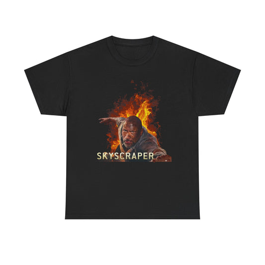 Skyscraper Rescue Tee — Action Movie Inspired Graphic T‑Shirt - Creations by Chris and Carlos