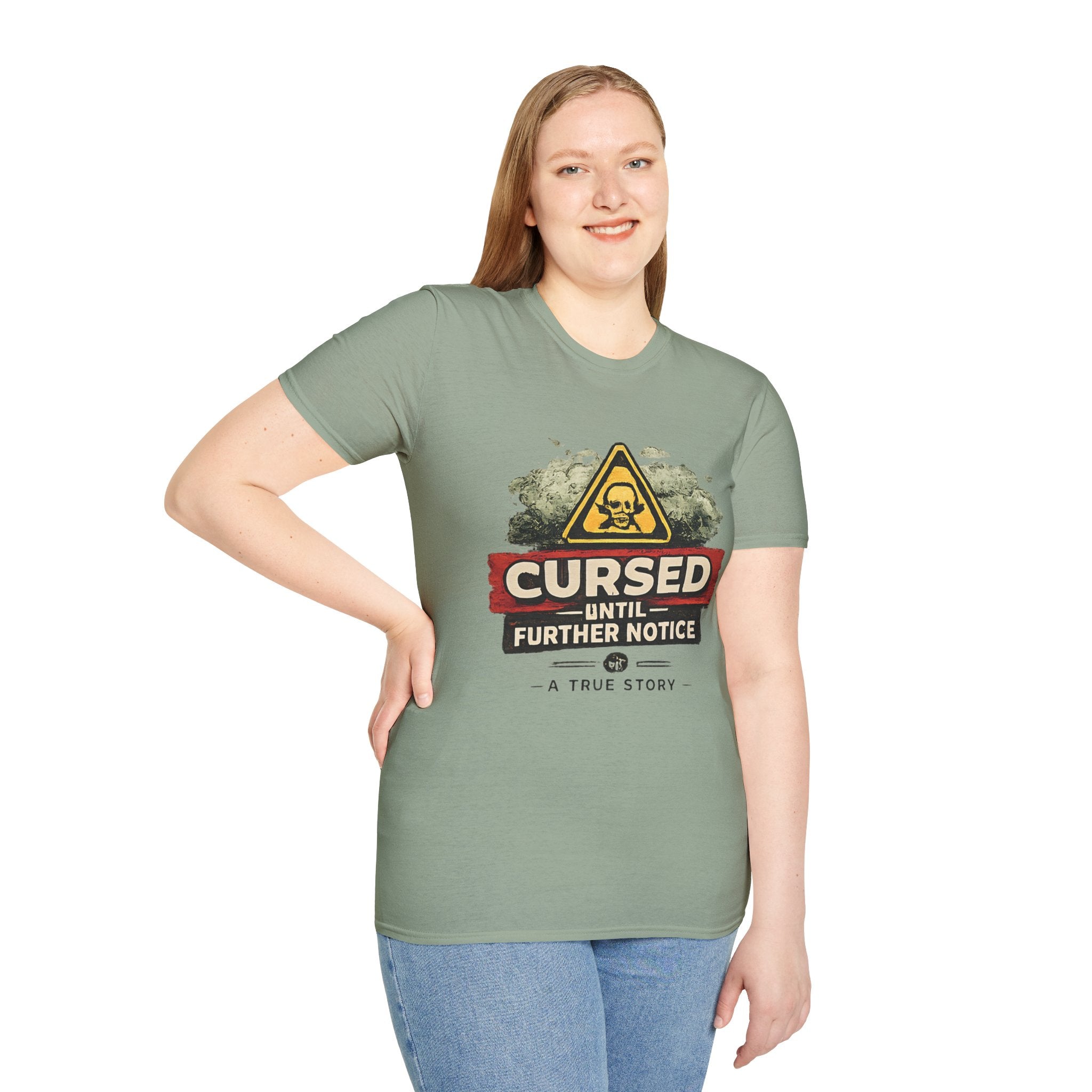 Cursed Until Further Notice T-Shirt – Humorous Dark Warning Graphic Tee - Creations by Chris and Carlos