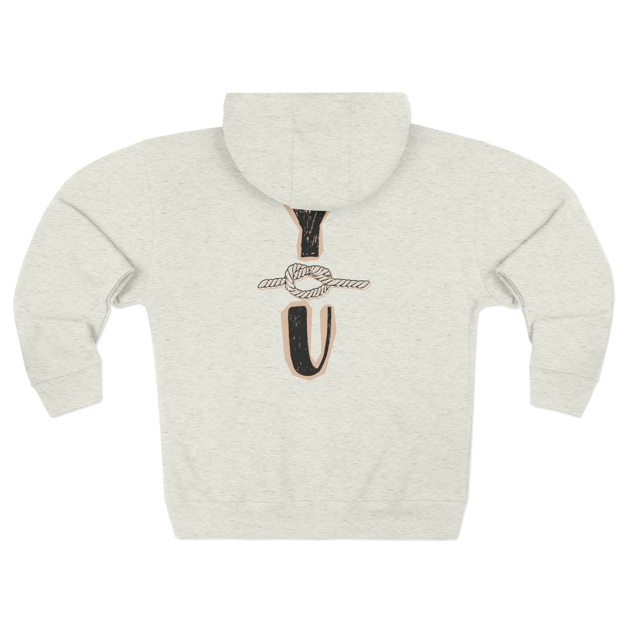 Y KNOT U Rope Knot Anchor Zip Hoodie — Nautical Graphic Unisex Zip-Up - Creations by Chris and Carlos