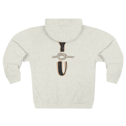 Y KNOT U Rope Knot Anchor Zip Hoodie — Nautical Graphic Unisex Zip-Up - Creations by Chris and Carlos