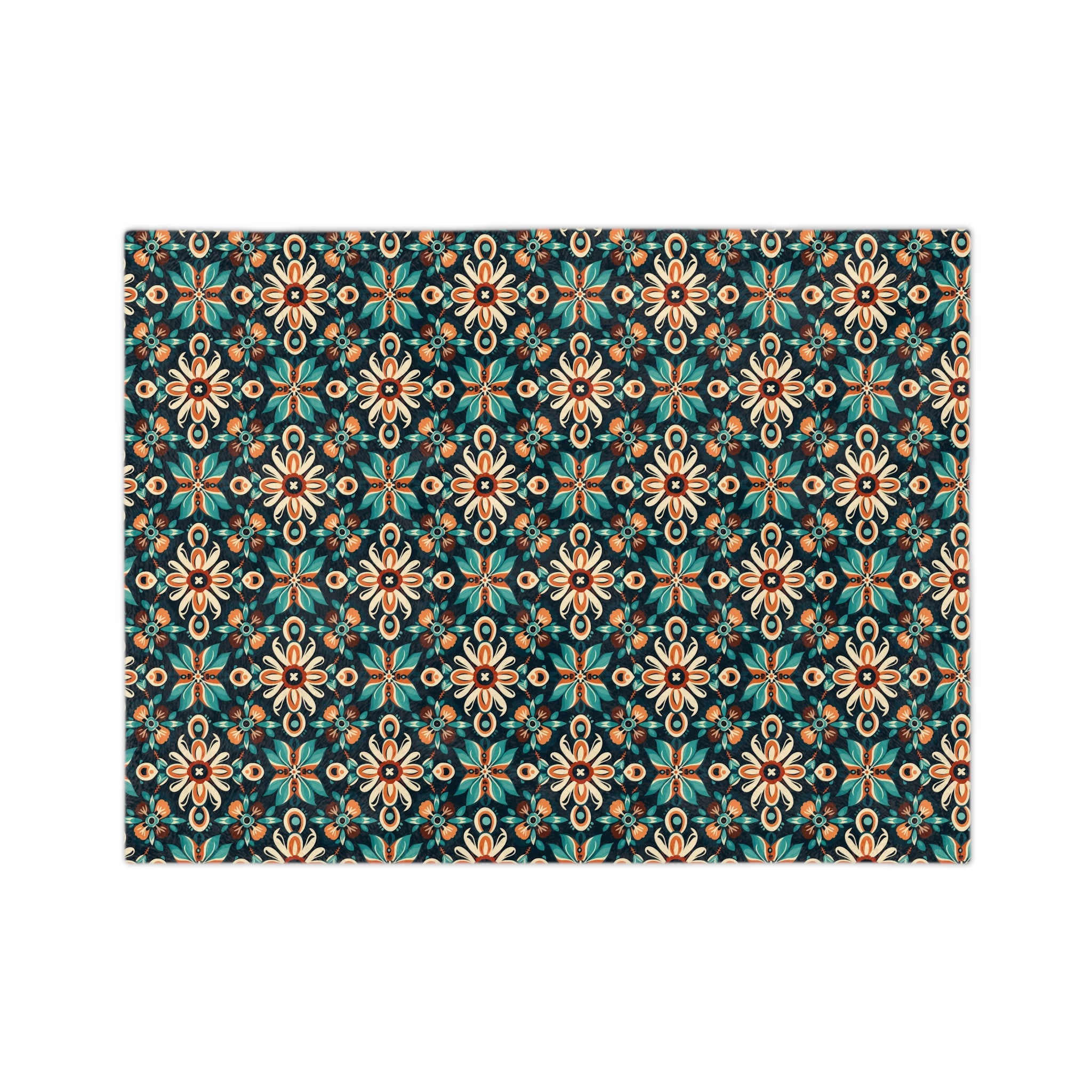 Sol y Alegría (Sun and Joy) Collection-Bohemian Tile Velveteen Microfiber Blanket - Creations by Chris and Carlos