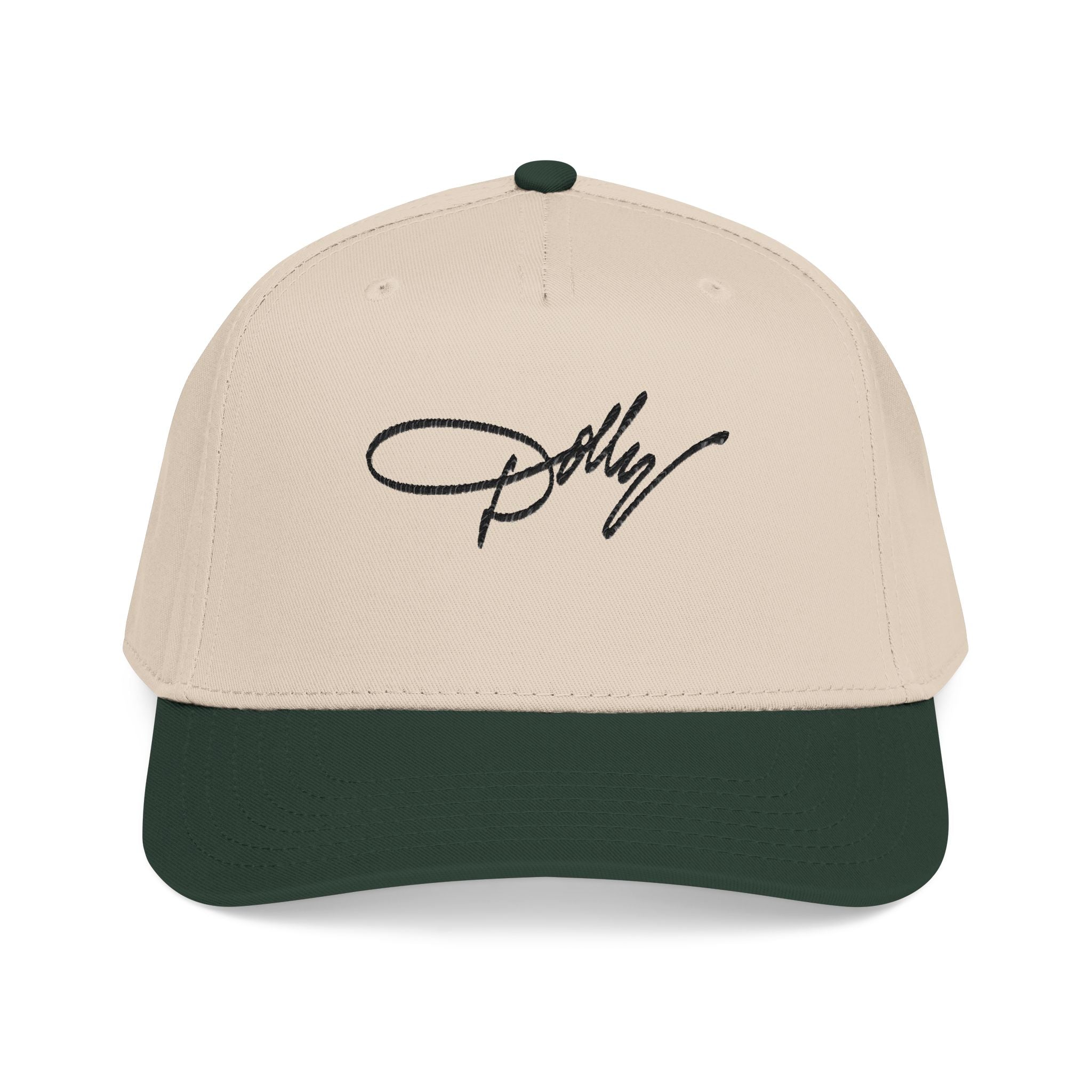 Embroidered 'Dolly' Signature Baseball Cap — Classic Mid-Profile Snapback - Creations by Chris and Carlos