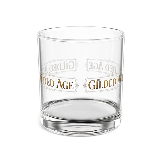 Gilded Age 10oz Rocks Glass — Vintage Gold Script Whiskey Tumbler - Creations by Chris and Carlos