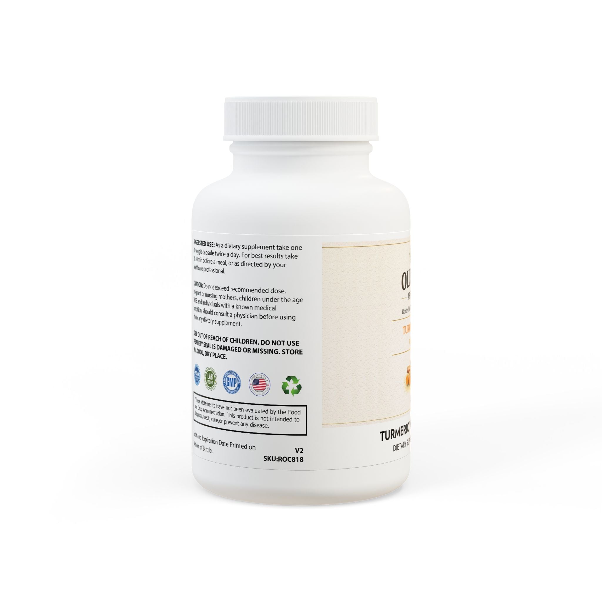 Turmeric with BioPerine® (Black Pepper Fruit Extract) Supplement (60 Capsules) - Creations by Chris and Carlos