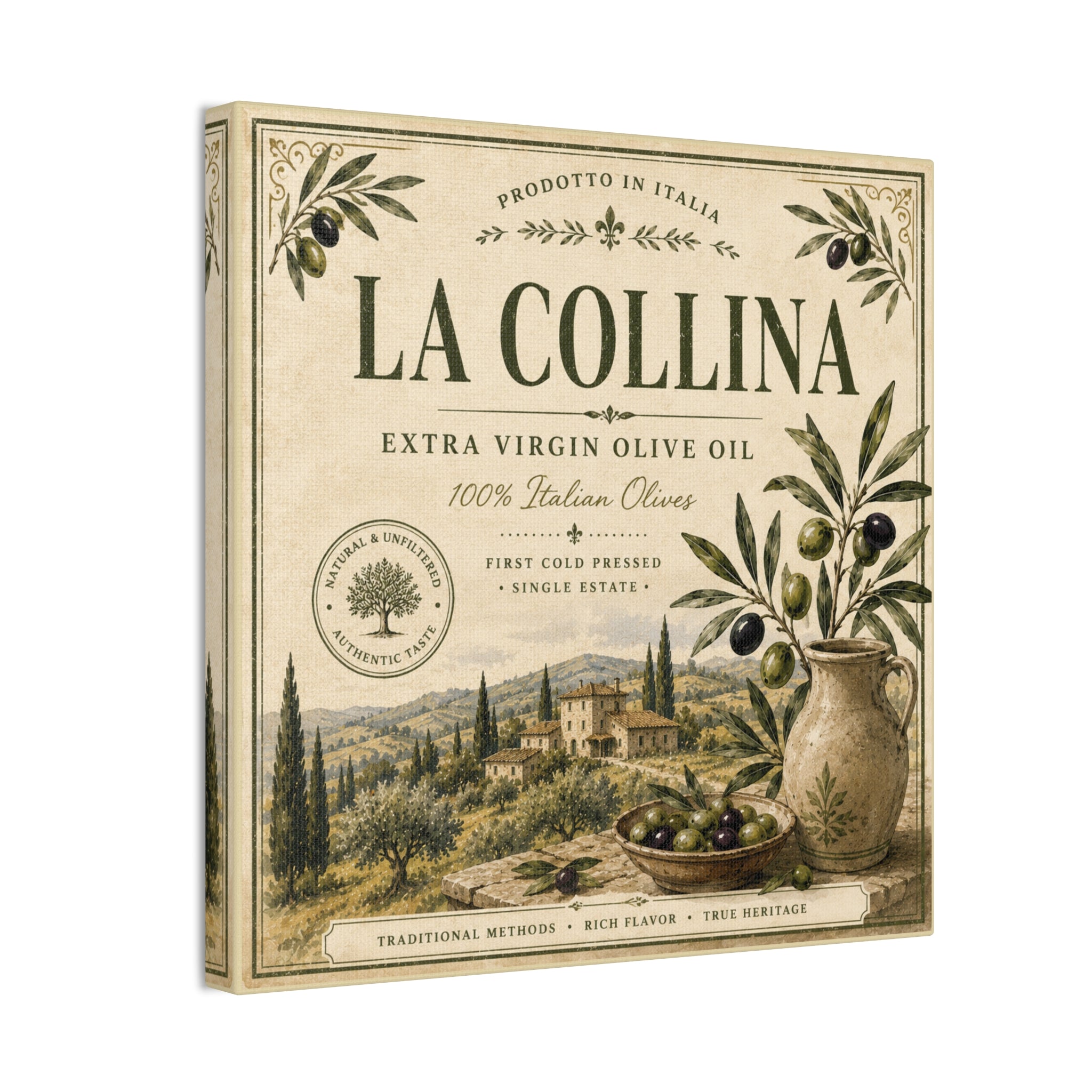 La Collina Olive Oil Canvas Wall Art - Creations by Chris and Carlos
