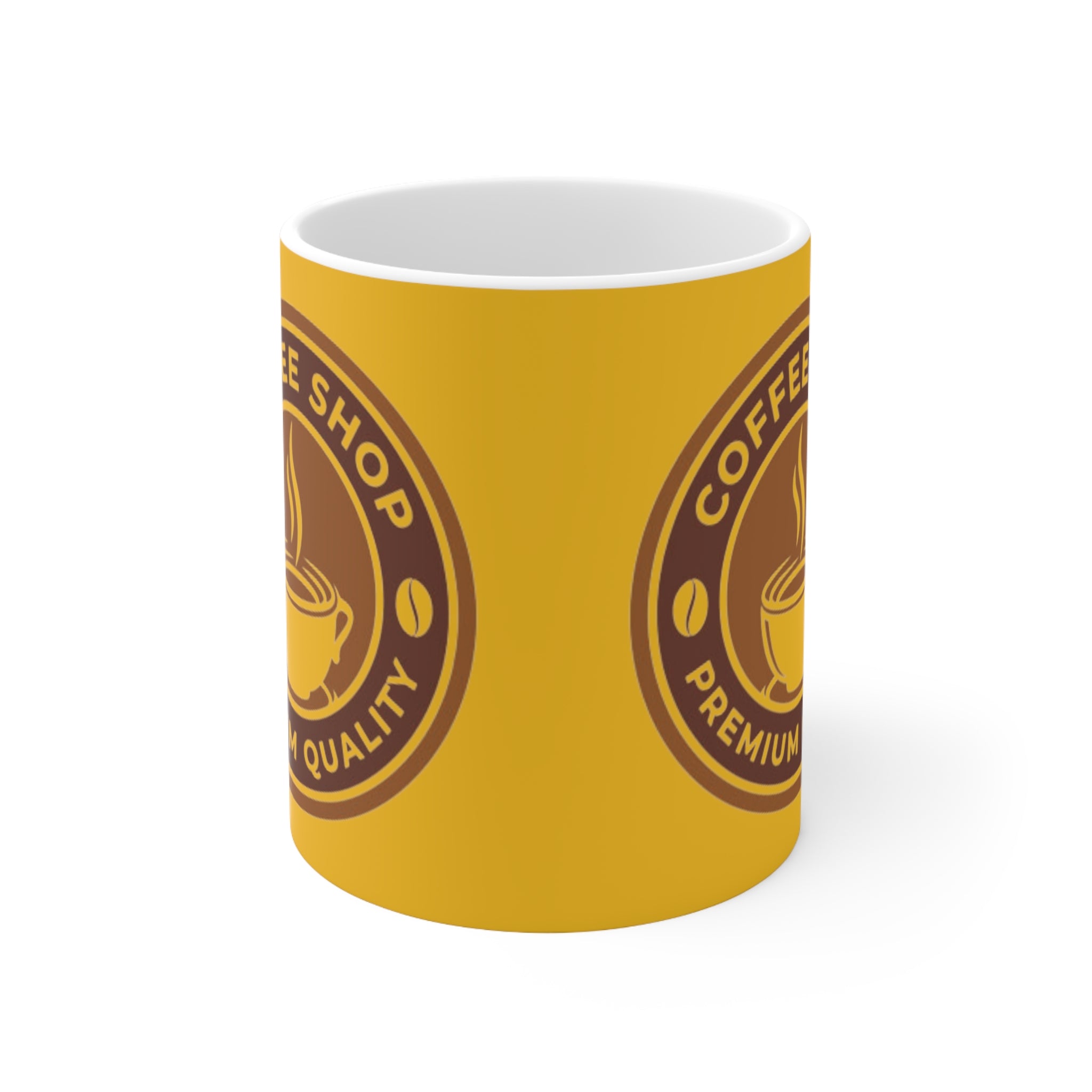 Coffee Shop- White Ceramic Mug - Creations by Chris and Carlos