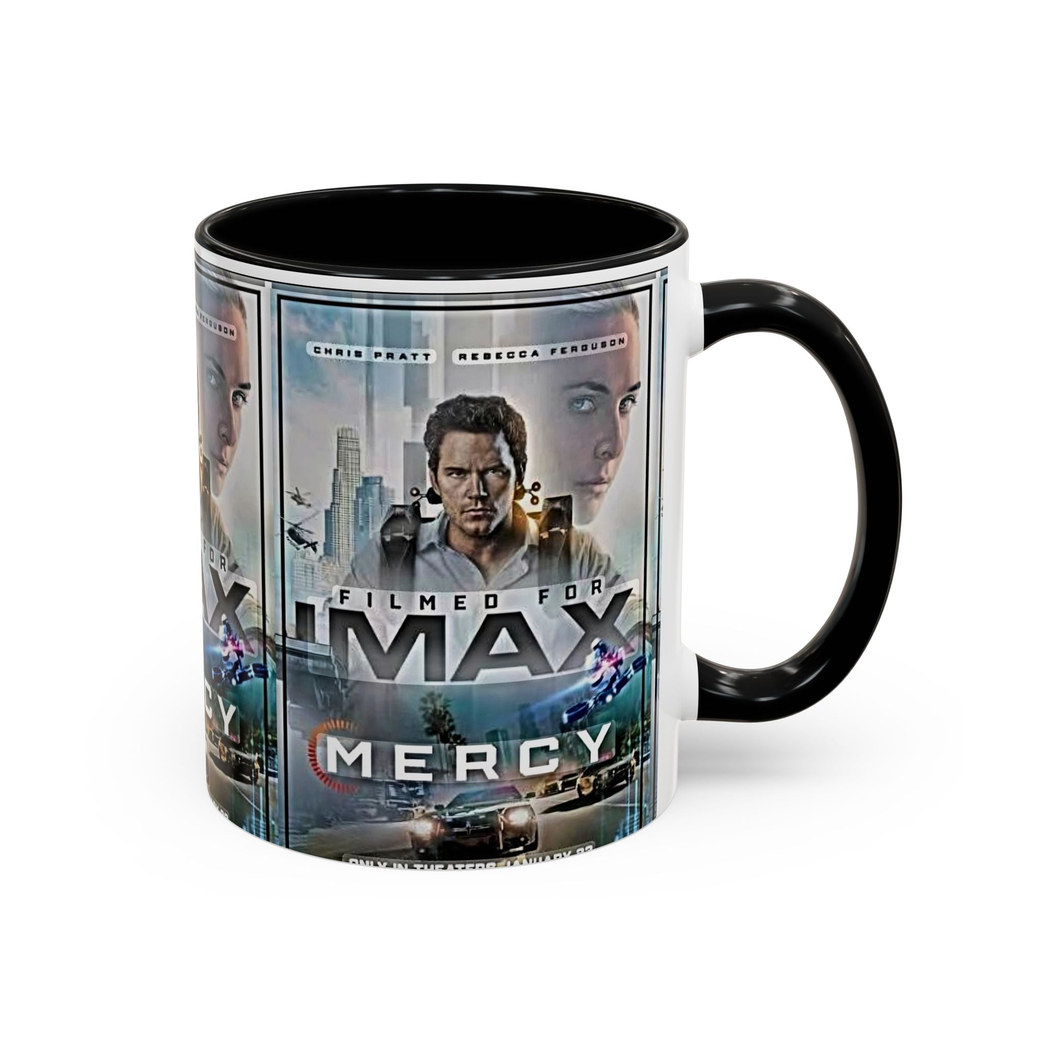 Accent Coffee Mug — 'Mercy' Movie Poster Design (11/15oz) - Creations by Chris and Carlos