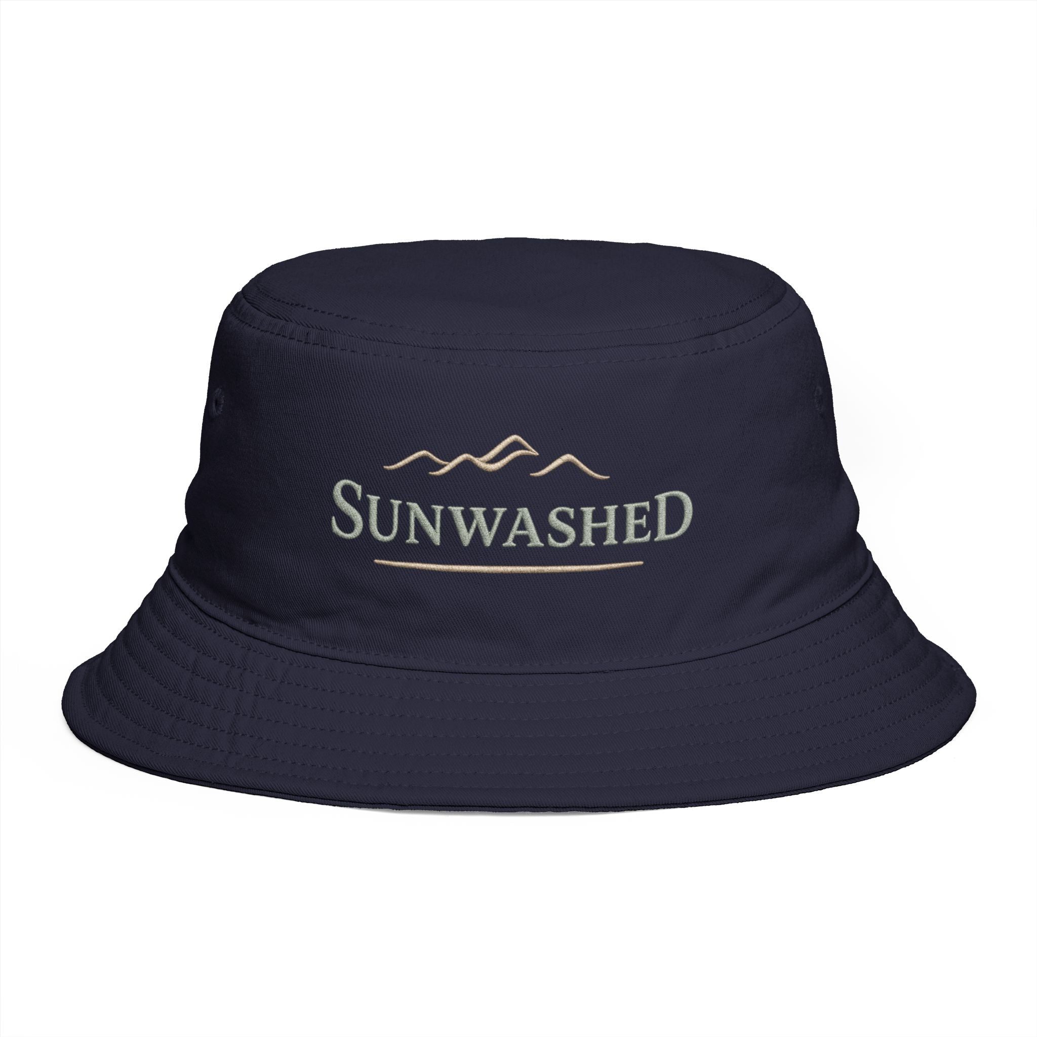 Sunwashed Mountain Bucket Hat — Brown Outdoor Travel & Festival Sun Hat - Creations by Chris and Carlos