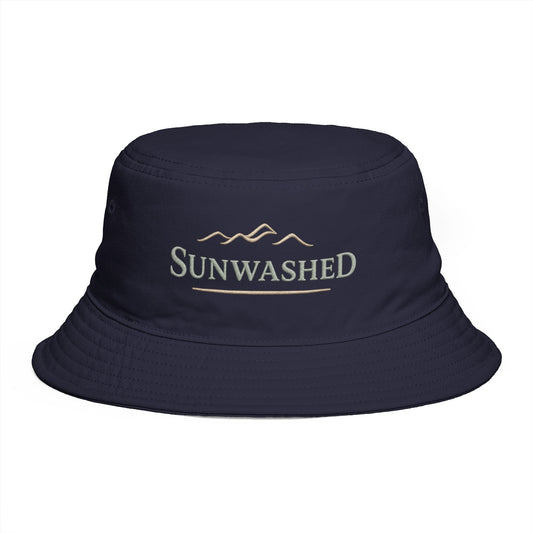 Sunwashed Mountain Bucket Hat — Brown Outdoor Travel & Festival Sun Hat - Creations by Chris and Carlos