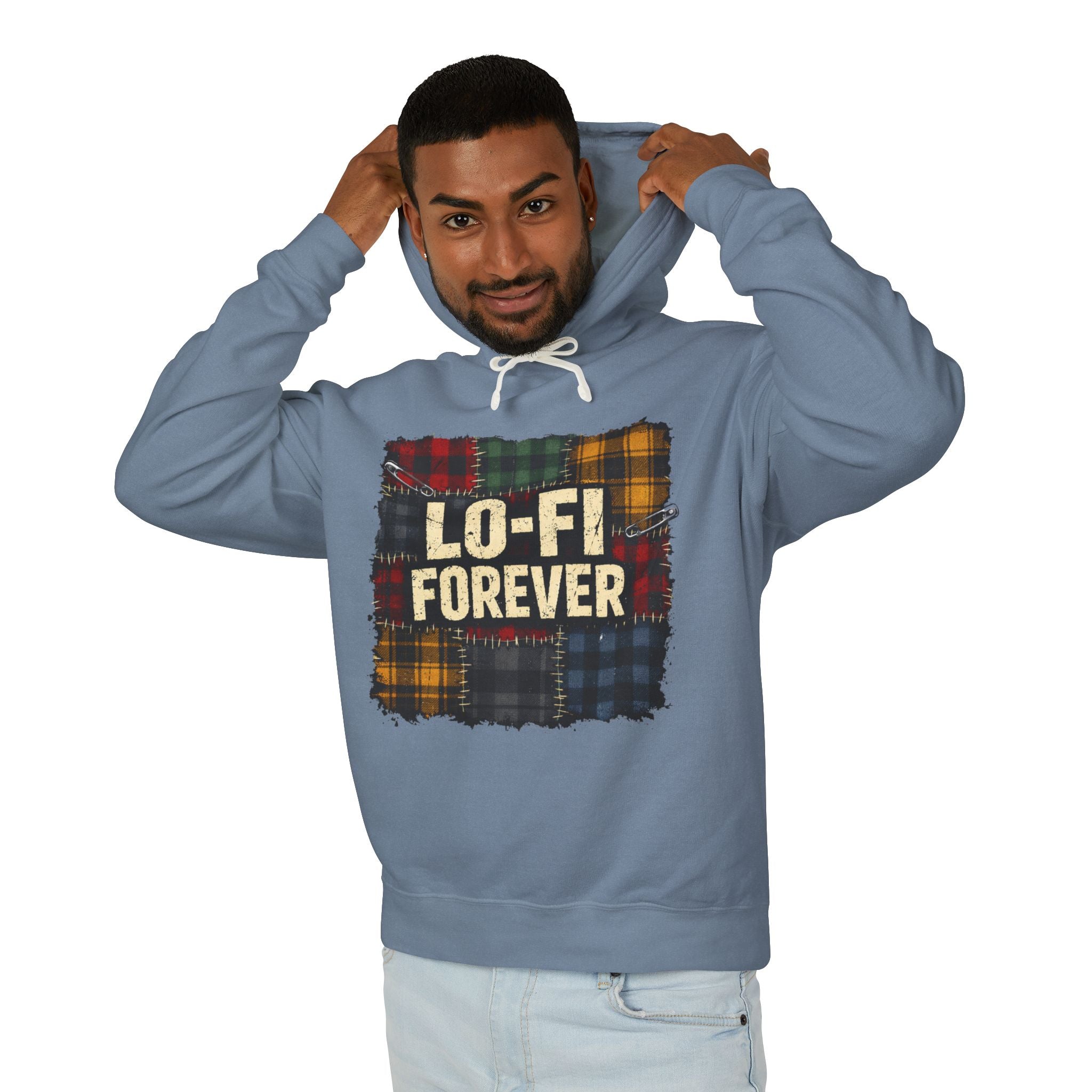 Lo-Fi Forever Plaid Hoodie — Retro Aesthetic Music Lover Sweatshirt - Creations by Chris and Carlos