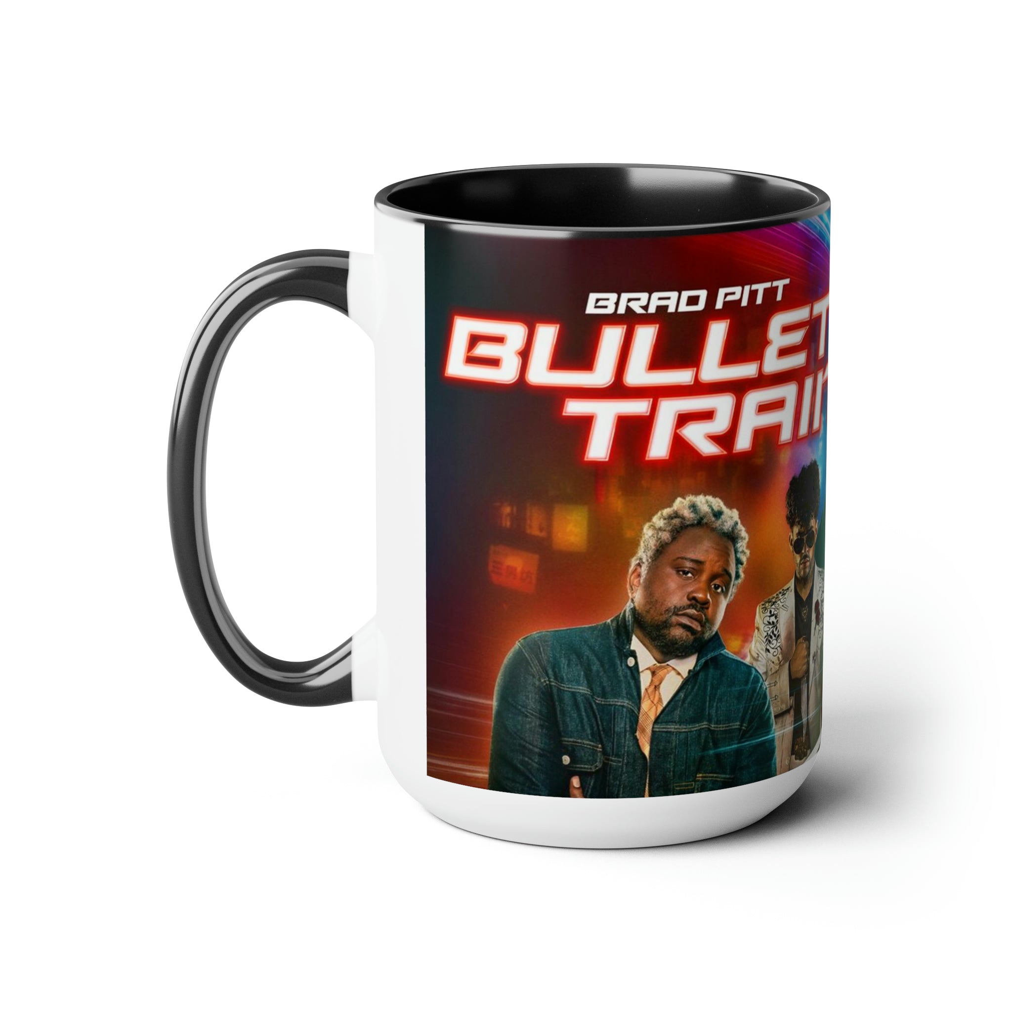 Bullet Train- Two-Tone Coffee Mugs, 15oz - Creations by Chris and Carlos